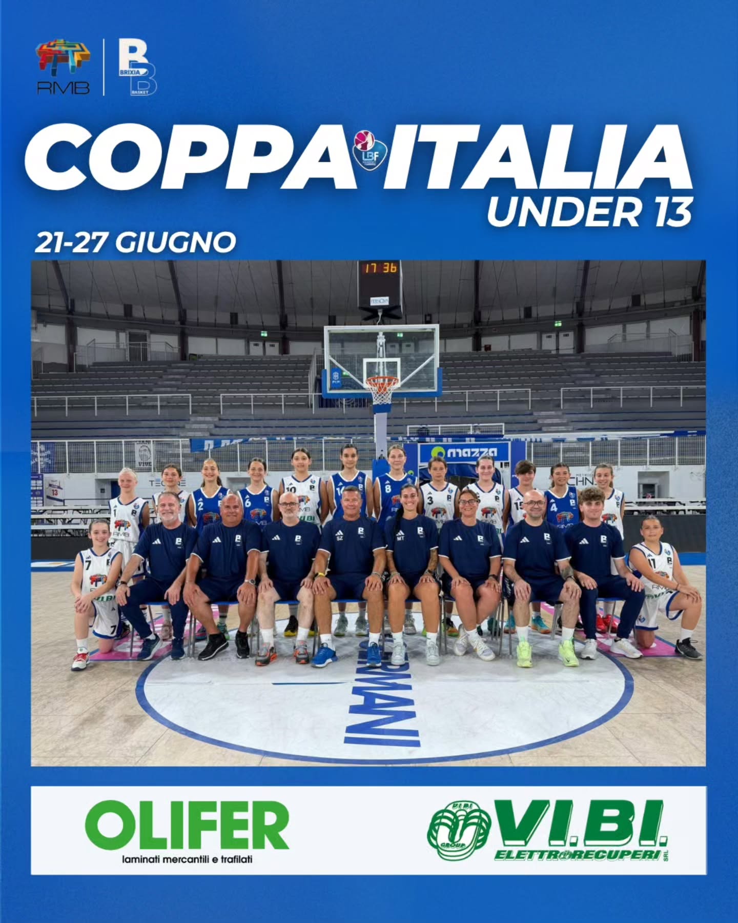Un grandissimo in bocca al lupo al gruppo under 13 in partenza domani per la prima partita del girone A della Coppa Italia!
#wearebrixia #playwithus