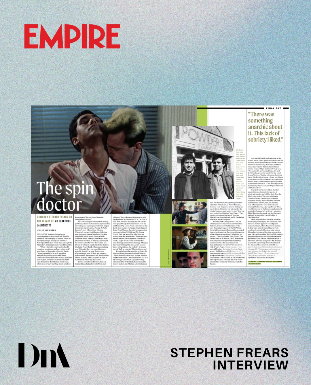 🗞️ Recent press! What a delight to set-up interviews with Stephen Frears and Ben Whishaw for EMPIRE magazine.
Stephen spoke about the legacy of the 1985 classic My Beautiful Laundrette, while Ben chatted about his career to date and Peter Hujar’s Day.
My Beautiful Laundrette is available to buy on Blu-ray™ & and Peter Hujar’s Day is available to buy on Blu-ray™ and DVD via The Criterion Collection UK