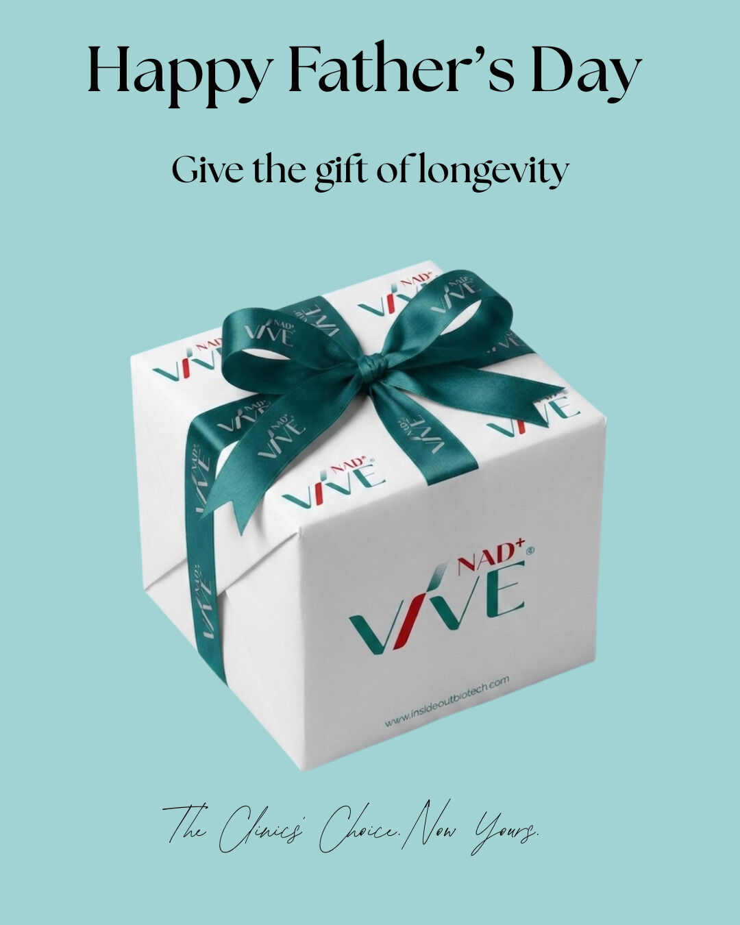 Give the gift of longevity this Father's Day.
We're the Clinics' Choice. Now Yours.
#fathersday #happyfathersday #longevity #giftsforhim #nad