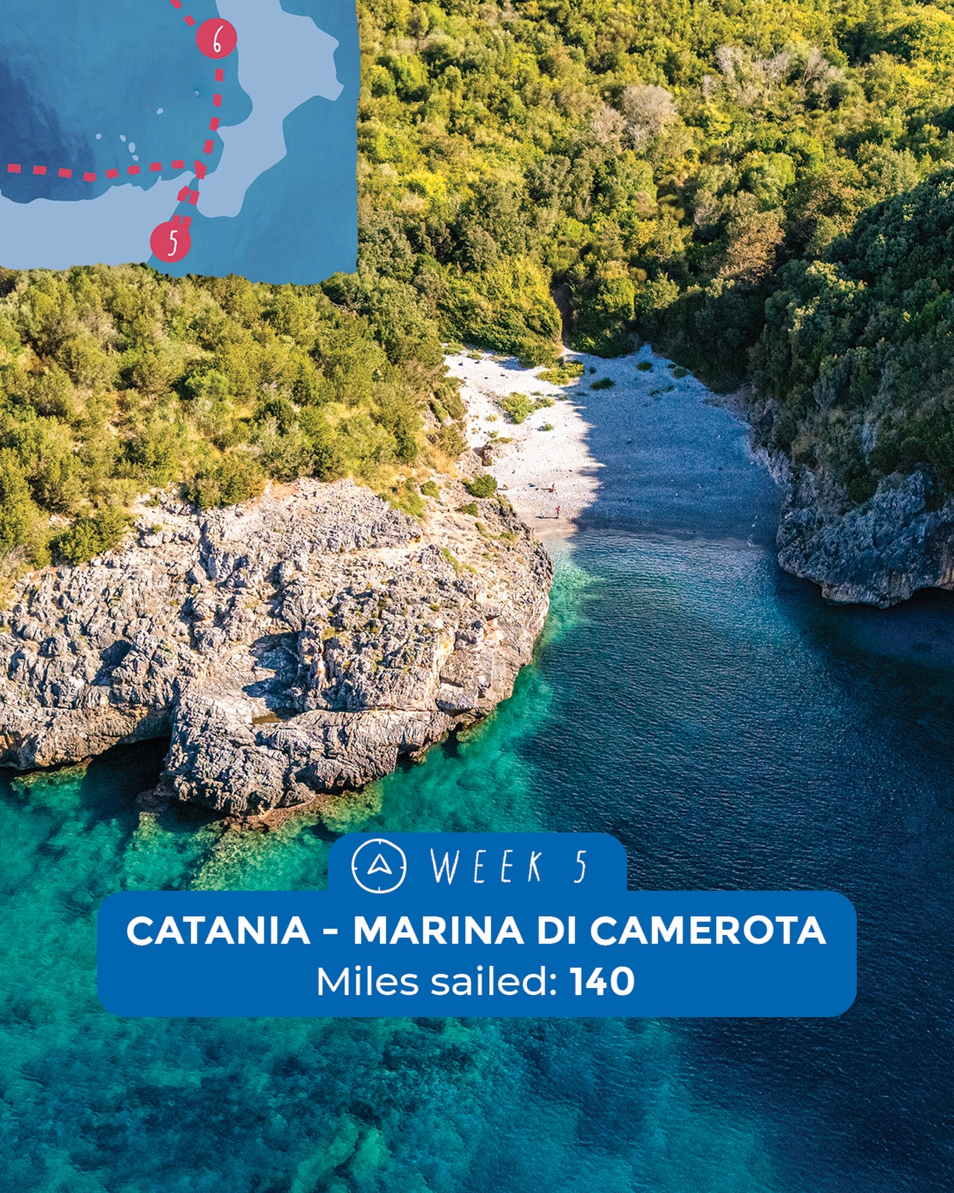 La quinta settimana del progetto M.A.R.E. si è conclusa! 🌊
Partiti da Catania, abbiamo percorso 140 miglia e dedicato diversi giorni alle attività di campionamento nella splendida cornice delle Isole Eolie. ⛵️
Ora siamo arrivati a Marina di Camerota, in Campania, pronti per risalire la penisola e continuare questa avventura nel Mar Tirreno!
~
The fifth week of the M.A.R.E. project has come to an end! 🌊
Setting off from Catania, we covered 140 nautical miles and spent several days carrying out sampling activities in the stunning setting of the Aeolian Islands. ⛵️
We have now arrived in Marina di Camerota, in Campania, ready to sail north along the Italian peninsula and continue this adventure in the Tyrrhenian Sea!
A project by @cvcaprera
Scientific partner @oneoceanfound
#progettoMARE #aboutMARE #CentroVelicoCaprera
#MarineResearch #RespectTheOcean