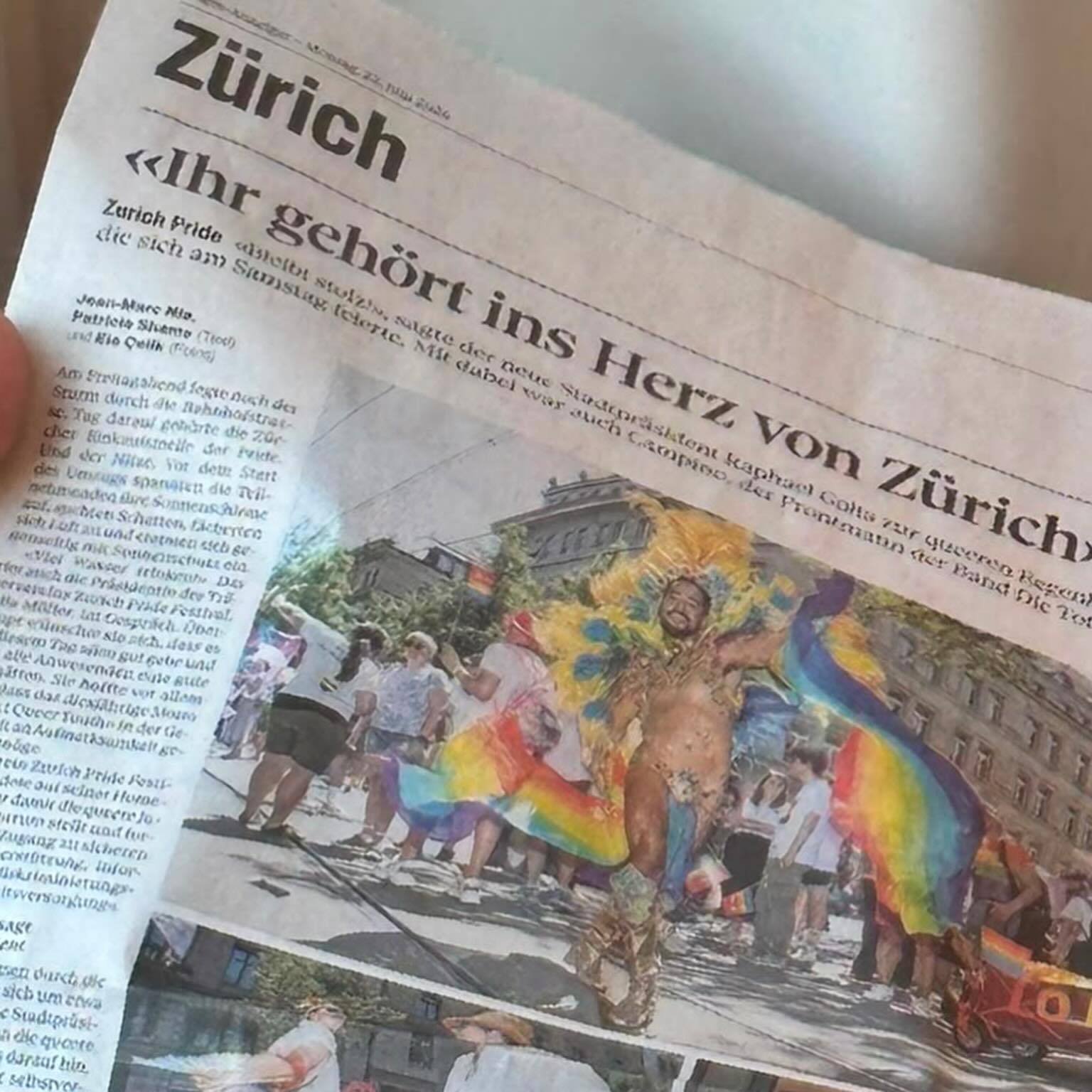 Danke, Zürich, dass du mich mit offenen Armen empfangen hast. Du gibst mir das Gefühl, angekommen zu sein, und erfüllst mich mit Stolz und Verbundenheit. ❤️🏳️🌈