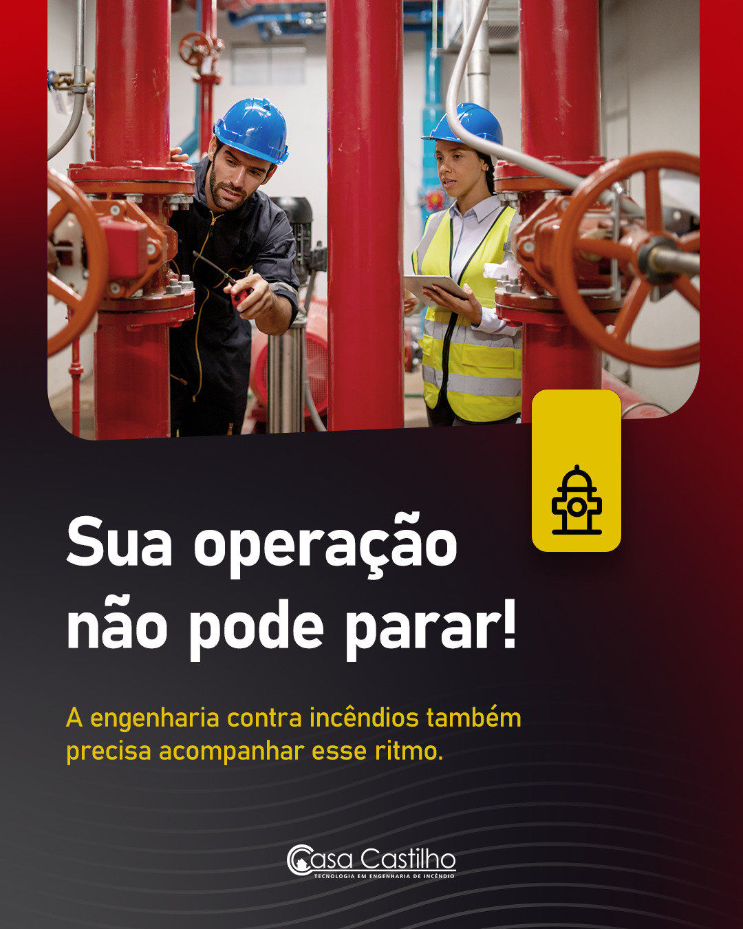 Em operações industriais e logísticas, a segurança contra incêndio precisa conviver com uma exigência igualmente crítica que é manter a operação funcionando.
Paradas não planejadas impactam produção, contratos, faturamento e toda a cadeia operacional. Por isso, projetos de prevenção e combate a incêndio precisam de conhecimento normativo e também estratégia de implantação.
Na Casa Castilho, desenvolvemos projetos, executamos obras e conduzimos processos de regularização com foco em continuidade operacional. Nossa metodologia permite planejar adequações, instalações e melhorias considerando a dinâmica da sua operação, reduzindo interferências e aumentando a previsibilidade do processo.
É o que chamamos de engenharia de invisibilidade, uma abordagem que une conformidade, segurança e produtividade. Para nós, proteger uma operação não significa interrompê-la.
Fale com nossos especialistas e saiba como levamos mais segurança para sua planta sem comprometer seus resultados.