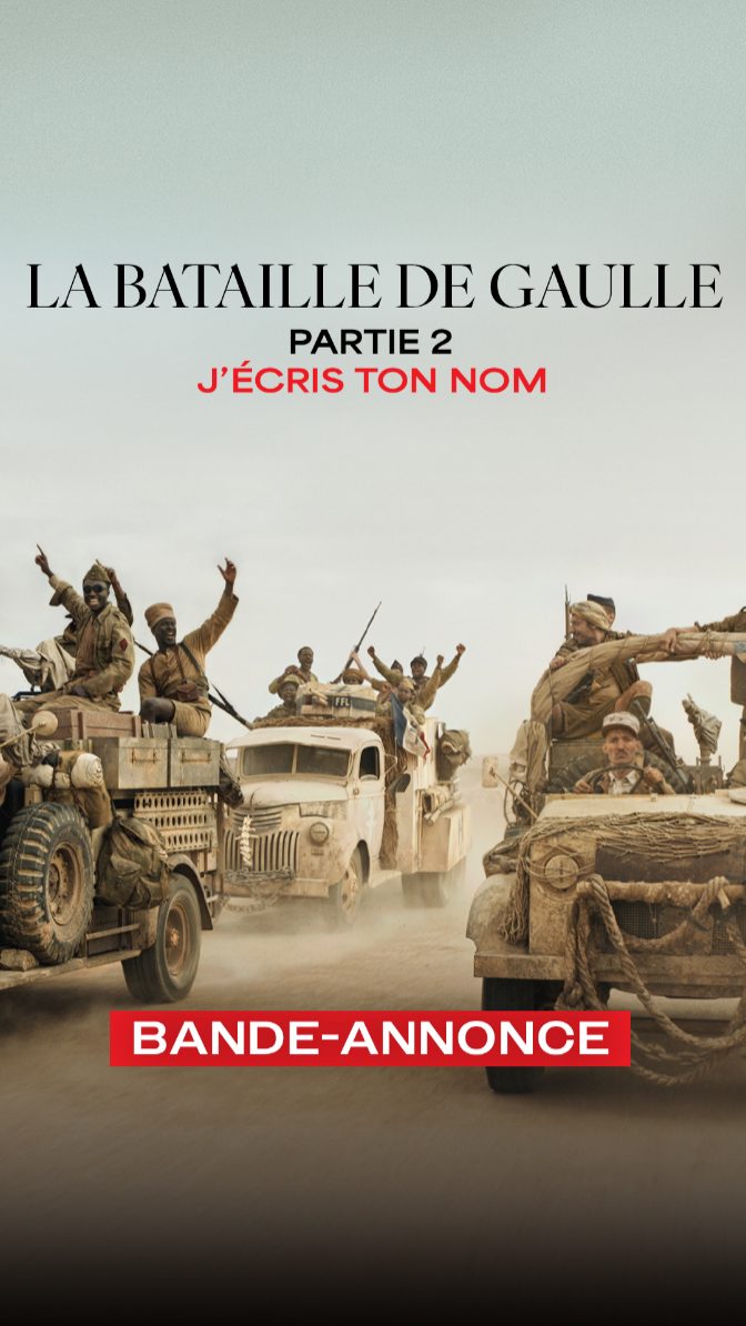 RÉSISTER, DÉSOBÉIR, ESPÉRER : l’incroyable histoire de ceux qui ont changé le destin de la France 🔥
Découvrez la bande-annonce de LA BATAILLE DE GAULLE - PARTIE 2 : J'ÉCRIS TON NOM, le second volet du diptyque de Antonin Baudry, à découvrir au cinéma dès vendredi 26 juin.
Et retrouvez LA BATAILLE DE GAULLE - PARTIE 1 : L'ÂGE DE FER, actuellement en salle !
🎟️ Un film Logical Content Ventures et @pathefilms
Avec Simon Abkarian, Simon Russell Beale, Florian Lesieur, Benoît Magimel, Mathieu Kassovitz, Loïc Corbery, Anamaria Vartolomei, Niels Schneider, Félix Kysyl, Karim Leklou, Tom Mison, Kacey Mottet Klein, Thierry Lhermitte, Campbell Scott, Grégoire Colin, Daniel Betts, Pip Torrens, Stephen Campbell Moore Anthony Calf et Adèle Jayle.
#LaBatailleDeGaulle @florian__lesieur @magimel.benoit @mathkasso @loic_corbery AnamariaVartolomei @nielsschneider @felixkysyl @karimleklou @tommisonoffice @kaceymottetklein @stephen_campbell_moore @adelejayle @pathefilms @ardavansafaee @tf1_filmsprod @festivaldecannes #Cannes2026