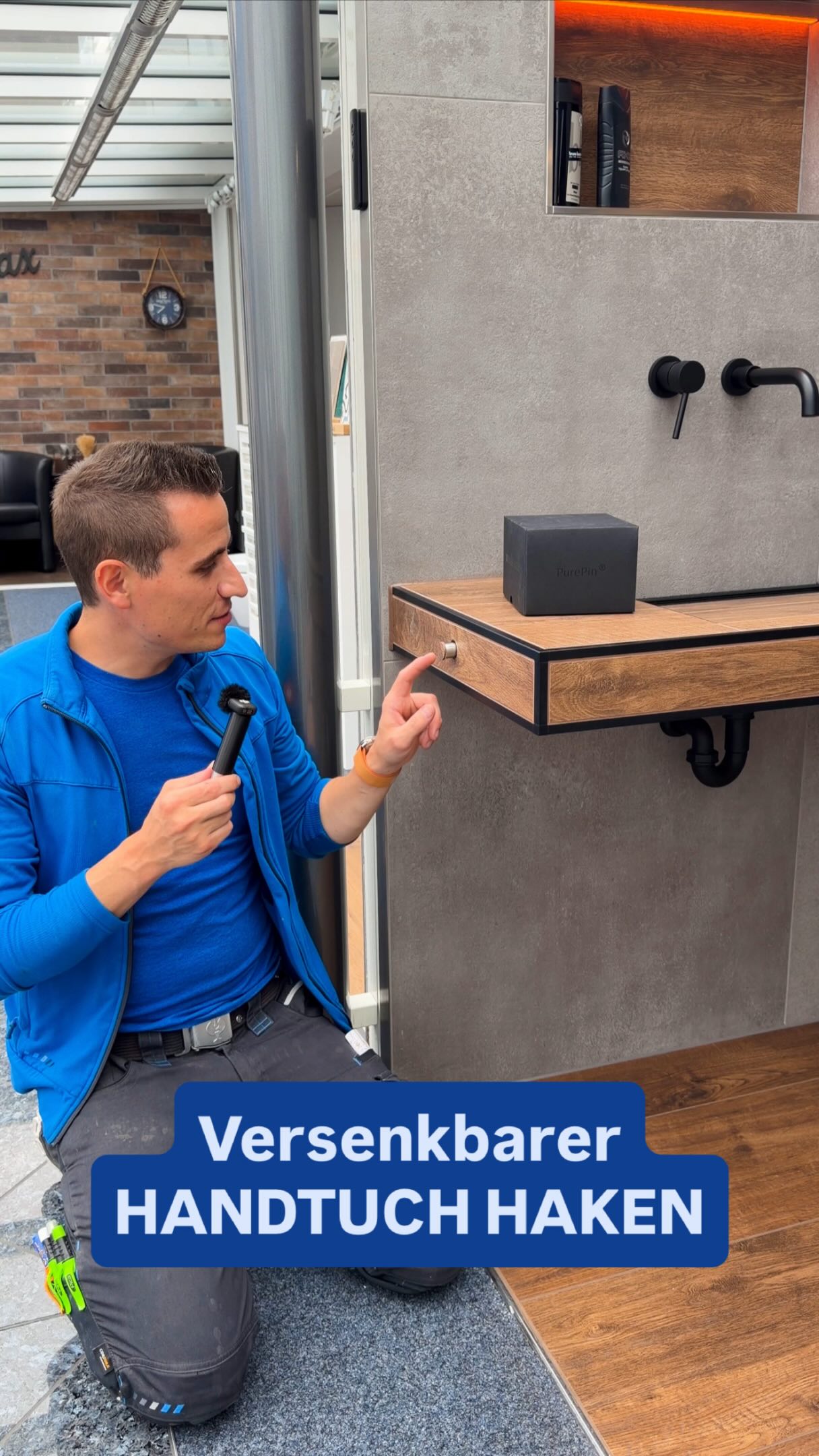 Der versenkbare Handtuchhaken PURE PIN von @clanea_official