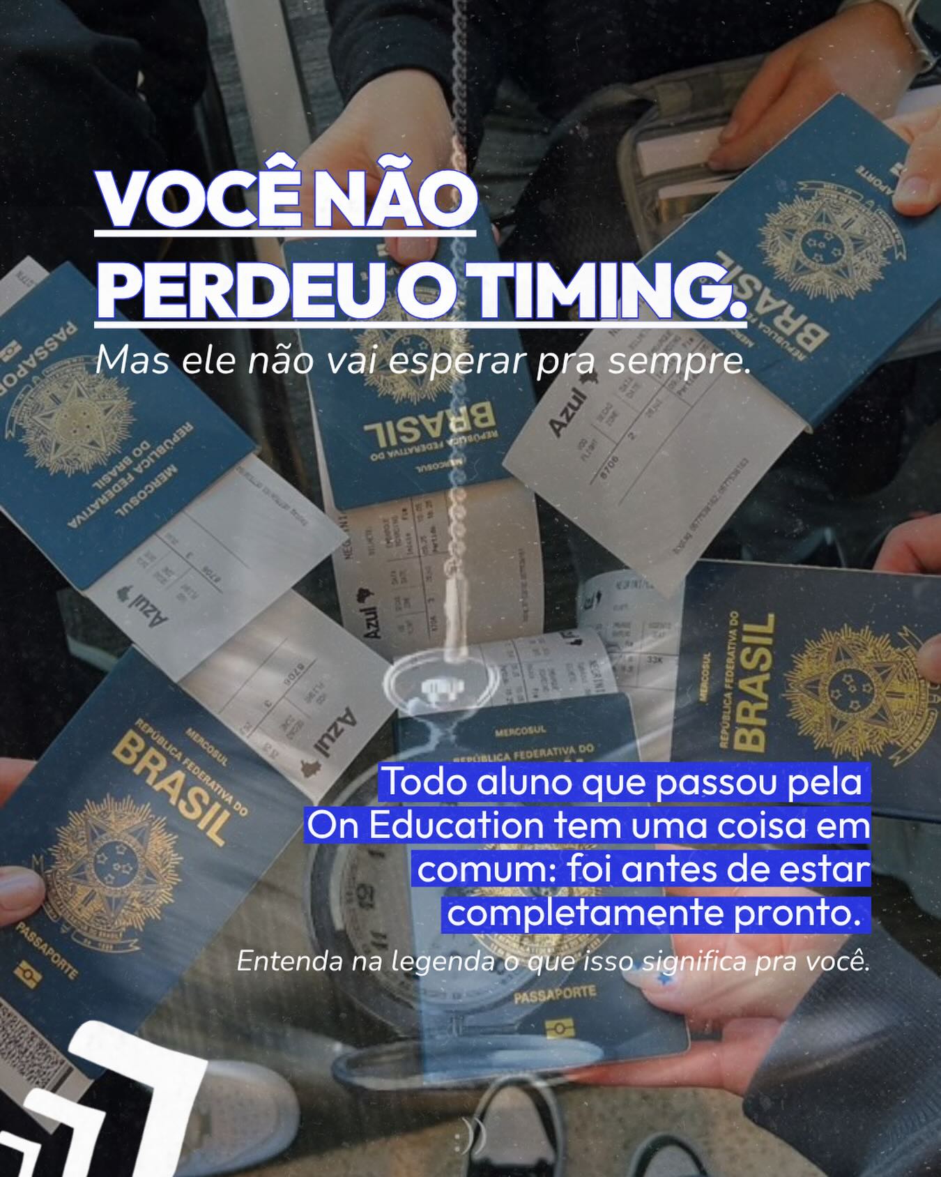 Você não perdeu o timing. Mas ele não vai esperar pra sempre.
Diploma, curso, certificado. Todo mundo tem. O que poucos têm é uma experiência real fora do Brasil: num ambiente diferente, com pessoas diferentes, resolvendo problemas que a rotina de casa nunca colocou na sua frente.
Todo aluno que passou pela On Education tem uma coisa em comum: foi antes de estar completamente pronto.
Porque esperar o momento perfeito é a forma mais elegante de não ir nunca.
Não só fluência. Não só currículo. Uma história que você conta em qualquer entrevista, em qualquer país, para qualquer recrutador. Se você quer se posicionar diferente no mercado, a gente pode te ajudar a dar esse passo.
Link na bio | On Education
#intercambio #carreira #estudarfora #mercadodetrabalho