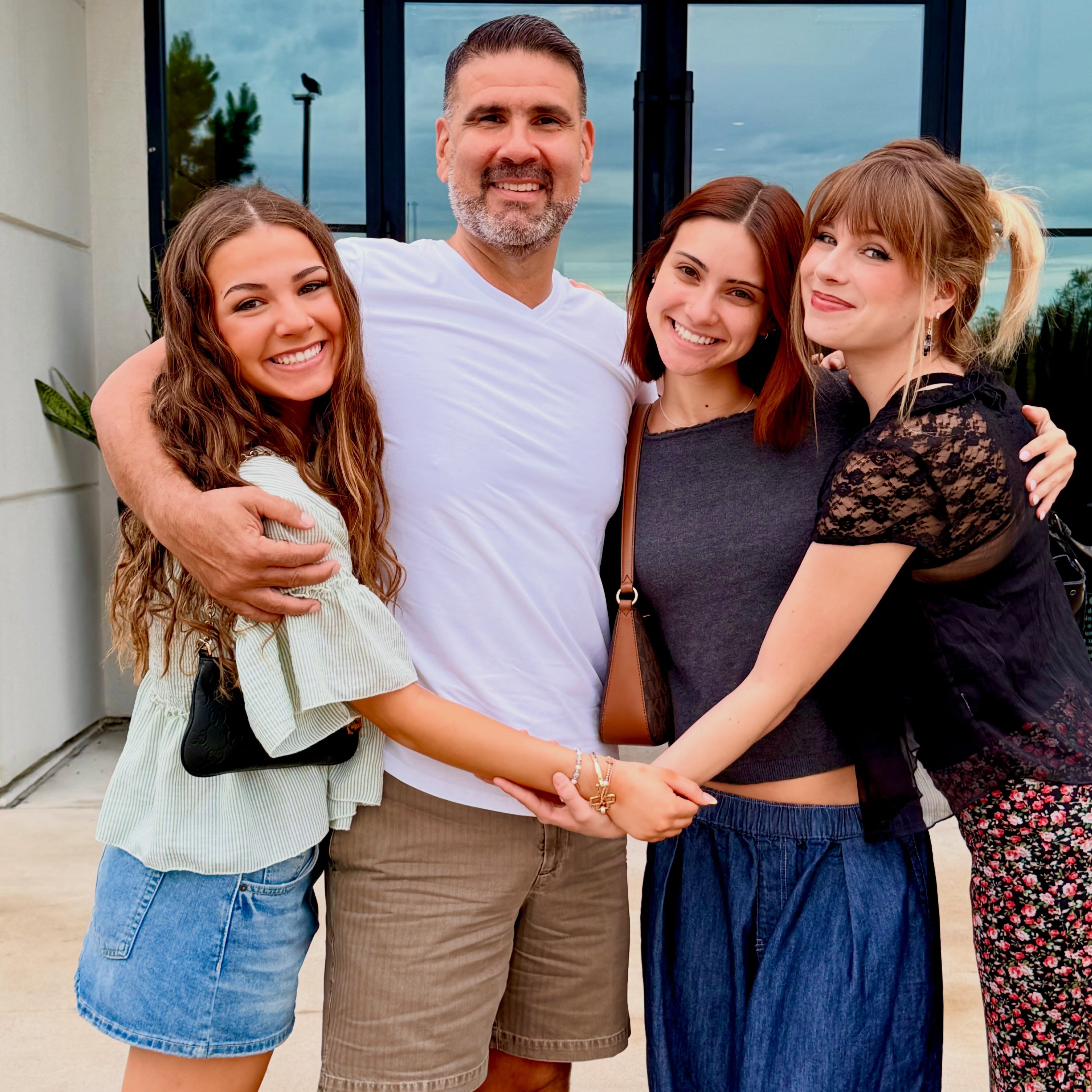 Yes, he’s an awesome dad in all the usual ways… but it’s not just the driving lessons, bbq cook outs, and daily love and support he offers our girls. It’s the way he loves and respects me, the way he befriends waiters and listens to their life stories and dreams, the way he maintains decades-long friendships, and the way he treats his employees and their families. He is an example of integrity, grit, love, dedication, and loyalty to our girls… and THAT is what makes him an awesome dad!
Happy Father’s Day @pablof1976!!