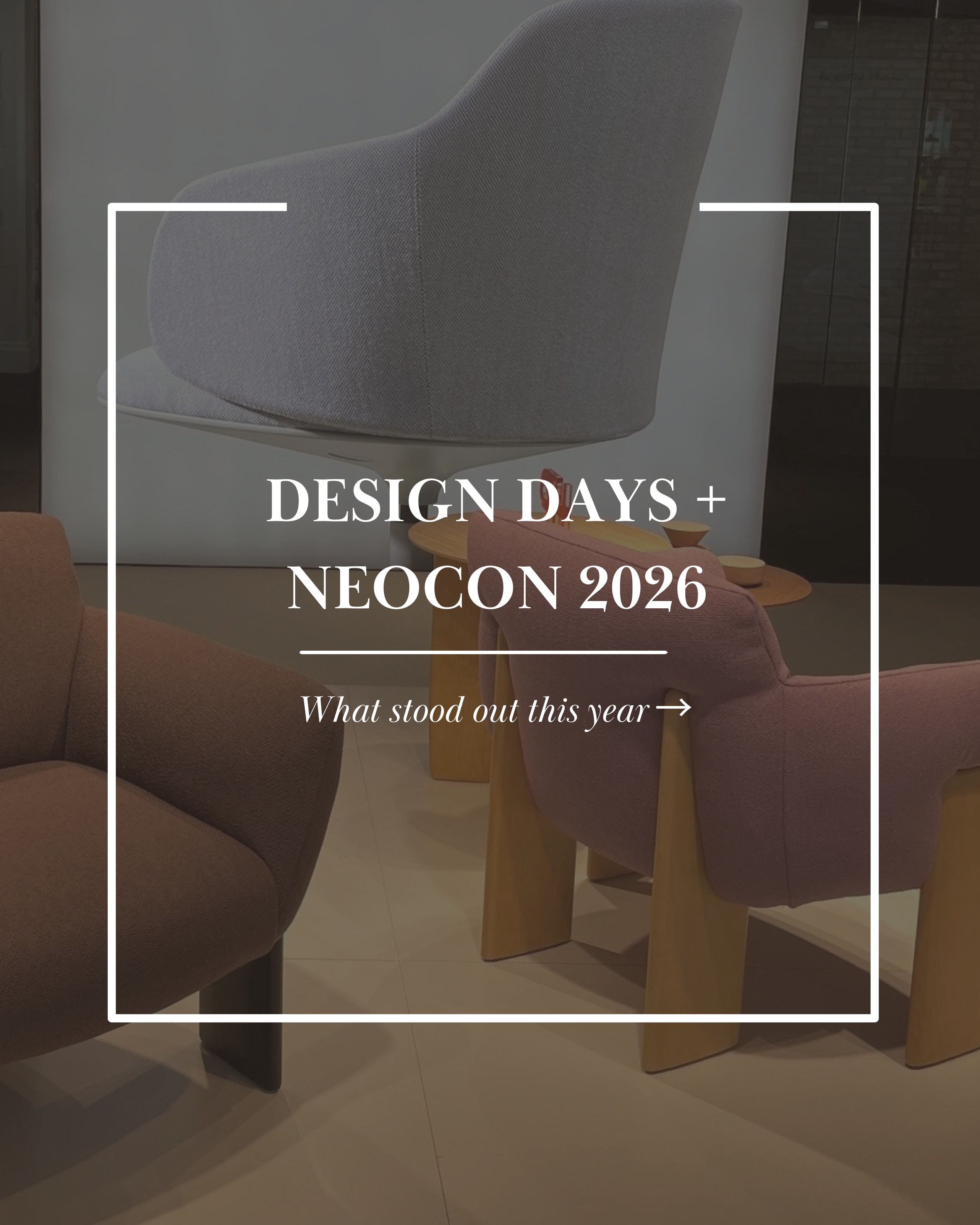 We hit #NeoCon + #Designdays 2026—here’s what’s standing out.
We saw layered neutrals and warm green and brown tones everywhere…and the return of black wood. Spaces felt comfortable, with bold curves and enhanced function with flexibility, privacy and power at the forefront.
Our favorites from the floor:
– @kifurniture: motion seating that actually feels good
– @darranfurniture: adaptable soft seating with built-in privacy
– @frameryacoustics + @spacestor : more accessible work pods
– @hermanmiller Miller + @geigerfurniture : craftsmanship, color, and material done right
Stay tuned for more on our take on trends from this year.