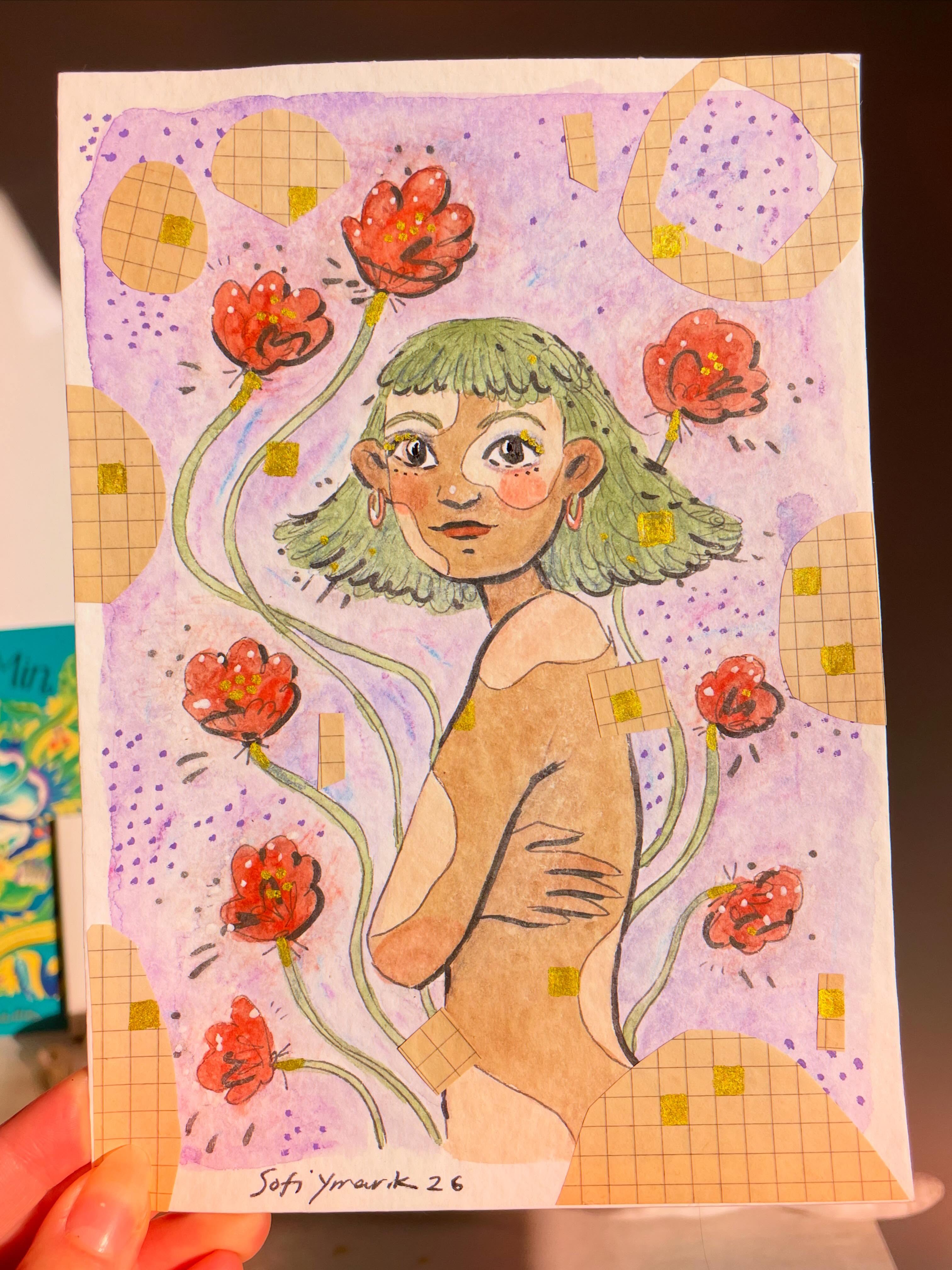 I just loved the original illustration from @halber.mensch so much I wanted to try this challenge!
It was quite a journey. First I liked it, then I ruined the background, tried to erase it, decided to glue bits of paper on it instead. 😅 Sometimes it’s not straightforward at all! Still glad it’s done!
I kinda tried to lean back into my old style here (pre children’s book vibe). Been thinking how I don’t want to lose myself in the pursuit of work. How can I stay true to myself but also go for what’s needed.
Anyway!
I hope you like it! 💖😊
Sofi
#dtiysentry
#watercolourcharacter #dtiys2026
#dtiyshalbermensch