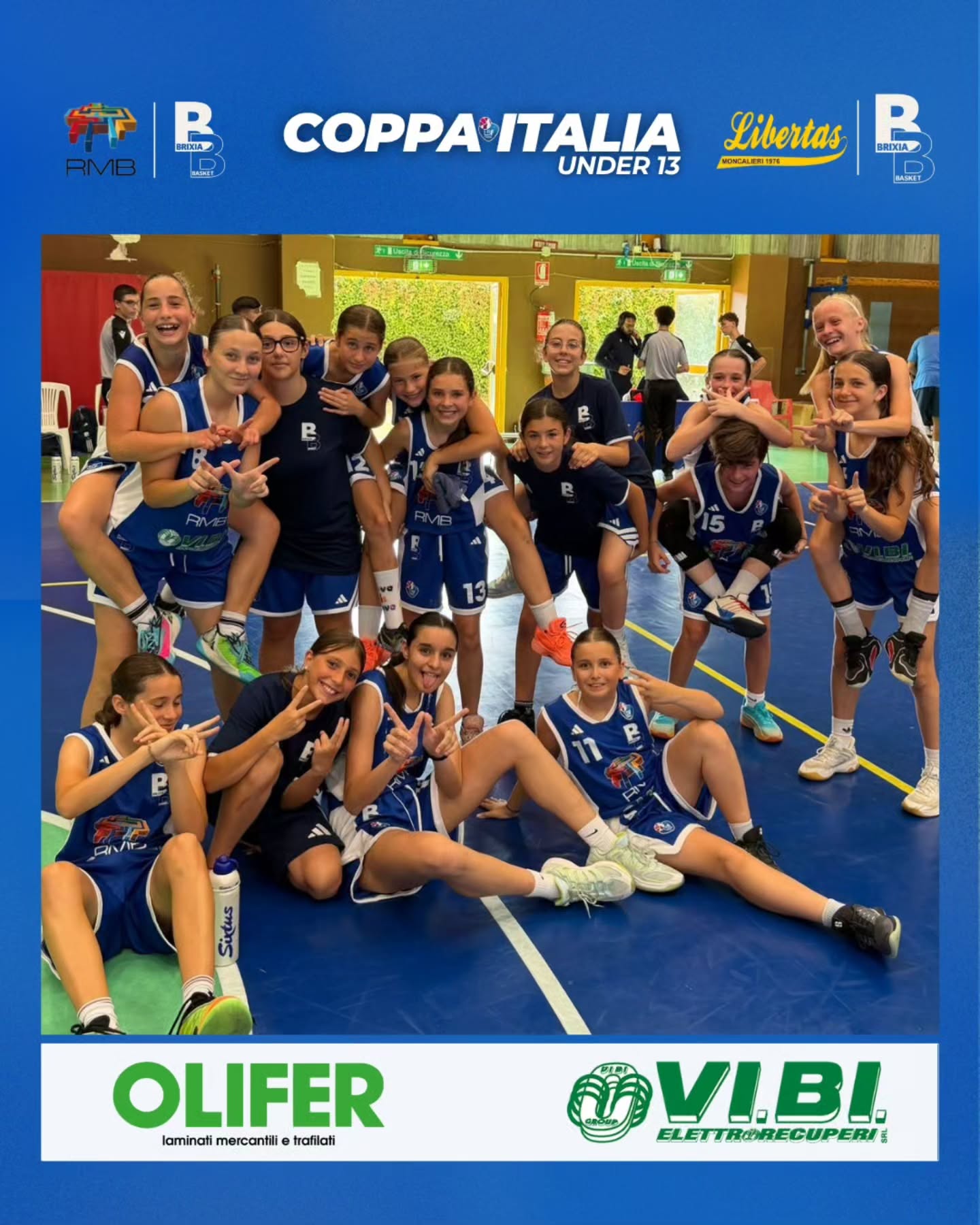 VITTORIA! 🔥🔥
Arriva nella seconda giornata di gare del girone la prima vittoria del gruppo under 13 alla Coppa Italia contro Libertas Moncalieri.
Ottima prestazione di gruppo e situazione in controllo per tutto l'arco della gara
Appuntamento a domani alle ore 16 per la terza ed ultima sfida di qualificazione alle fasi finali contro Horus Padova.
#wearebrixia #playwithus