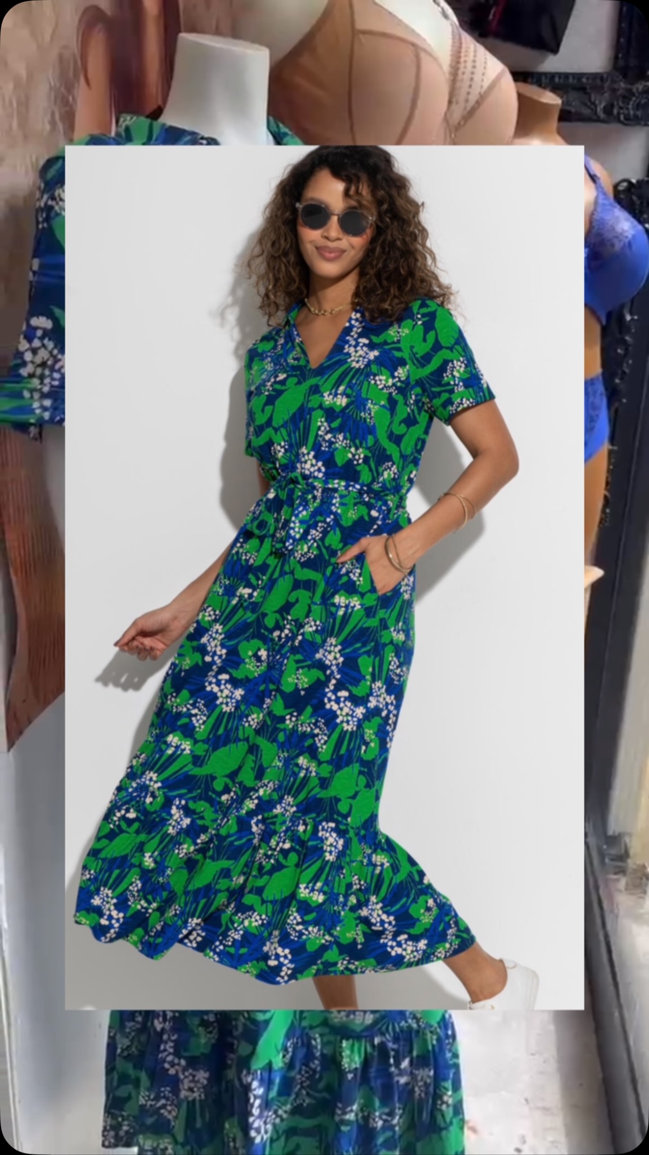 Window refresh ✨☀️ Holiday season is calling…
First up, this gorgeous new beachwear dress in a stunning navy and green tropical print from Pour Moi. With a flattering V neckline, tie waist, comfy fit and yes… pockets too 👏 Perfect for holidays, lunches or summer days out.
Alongside it we’ve styled two beautiful lingerie favourites. Elomi Matilda in nude is the ultimate suitcase essential with its lower plunge shape that works under so many summer outfits.
And new in… Zara in blue 💙 Inspired by the much loved Morgan fit, but with a lighter, more sheer feel for comfort without compromising support. Also available in nude and with matching briefs.
Pop in and take a look at these summer essentials and find your summer favourites ☀️
#WindowDisplay #SummerStyle #HolidayReady #LingerieLove #PandorasBoxOrmskirk