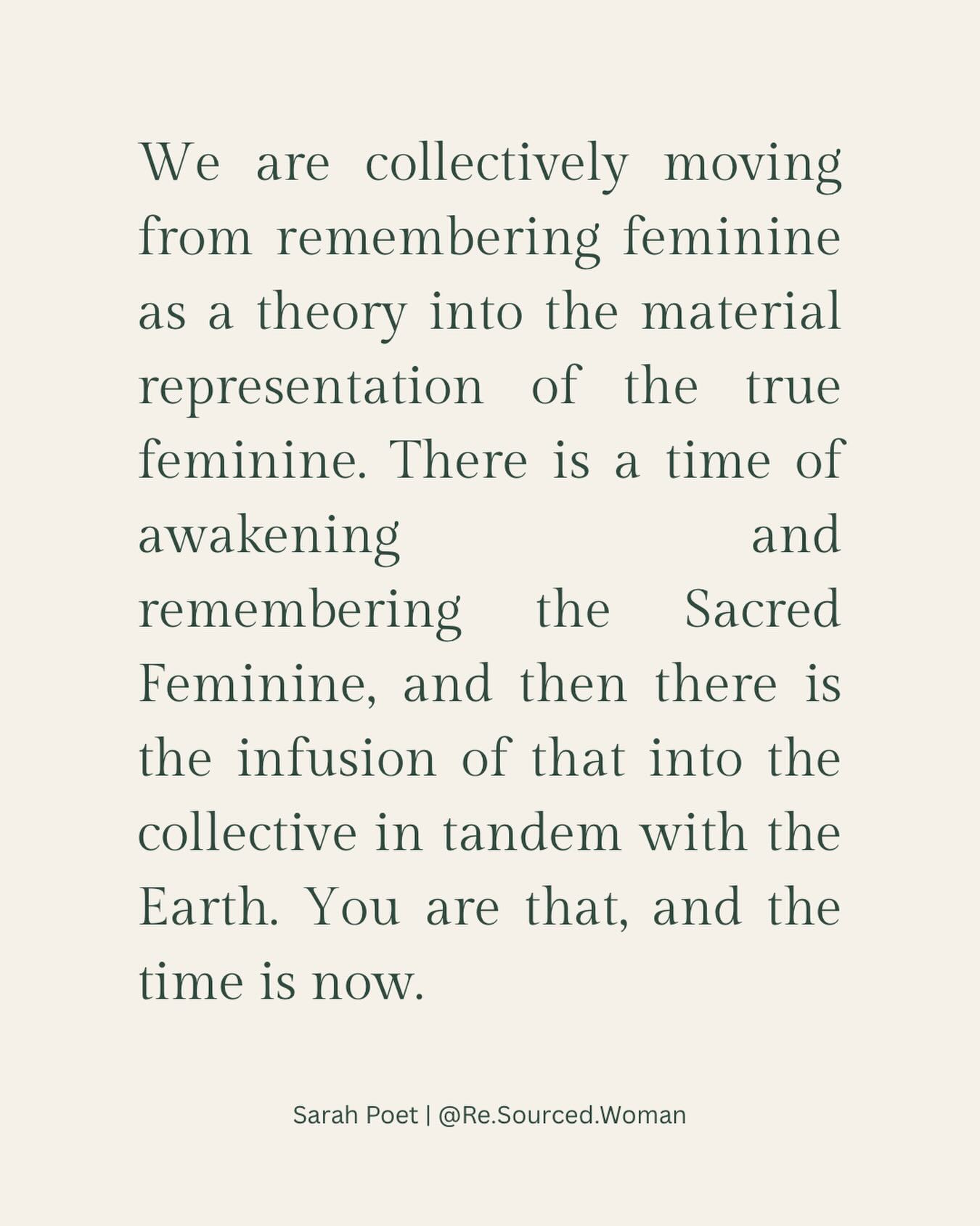 The feminine is not theory.
She is the form, the matter, the mater, the Sophia.
To remember the sacred feminine is one thing, but there is a deeper invitation.
To remember yourself as sacred form, to engage with the particle nature of reality in a sanctified way, to claim the magnetism of the physical particle, to be that which welcomes Source into it.
Yesterday I made a post about women moving into the financial space. This is an example of women moving further into the realms of materiality, claiming the sanctity of all aspects of the physical world.
Re*Source Live begins today. I look forward to journeying with those of you who have said yes. Because we will be remembering, and then we will be deepening into the embodiment of this sacred union between matter and spirit.
🤍
#resourcedwomen #femininemasculine #christossophia #spiritualizationofmatter
