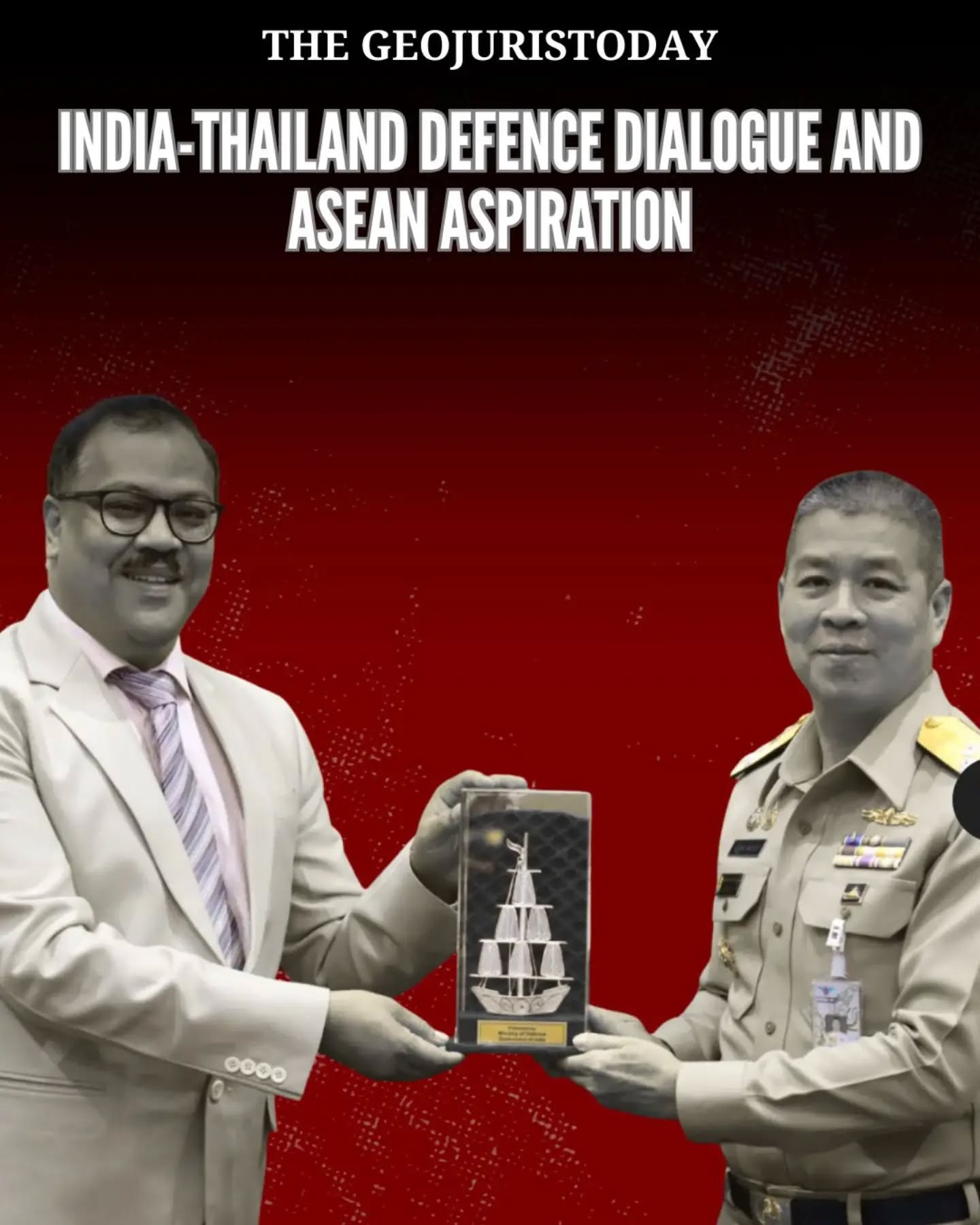 As India and Thailand conclude the 10th Defence Dialogue in Bangkok, the meeting signals more than just stronger bilateral military ties—it reflects New Delhi's growing strategic ambitions in the Indo-Pacific. With discussions spanning defence manufacturing, innovation, maritime security, and regional cooperation, India is steadily positioning itself as a trusted defence partner for ASEAN nations. As the Act East Policy gains momentum and defence partnerships deepen across Southeast Asia, the dialogue marks another significant step in India's effort to expand its security footprint, strengthen regional interoperability, and emerge as a key stakeholder in the evolving Indo-Pacific landscape.
Authored by:
Shantanu
Research Intern at The Geojuristoday
Designed by:
Sashwat Tiwari
Graphics Intern at The Geojuristoday
#asean #DefenceTechnology #IndoPacific #thailand #geojuristoday
