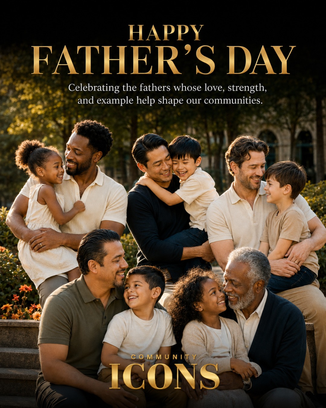 A father’s greatest legacy lives in the hearts he shapes, the lives he strengthens, and the love he gives so freely. Today, we honor the fathers who help build stronger families and stronger communities.
Happy Father’s Day from Community Icons.