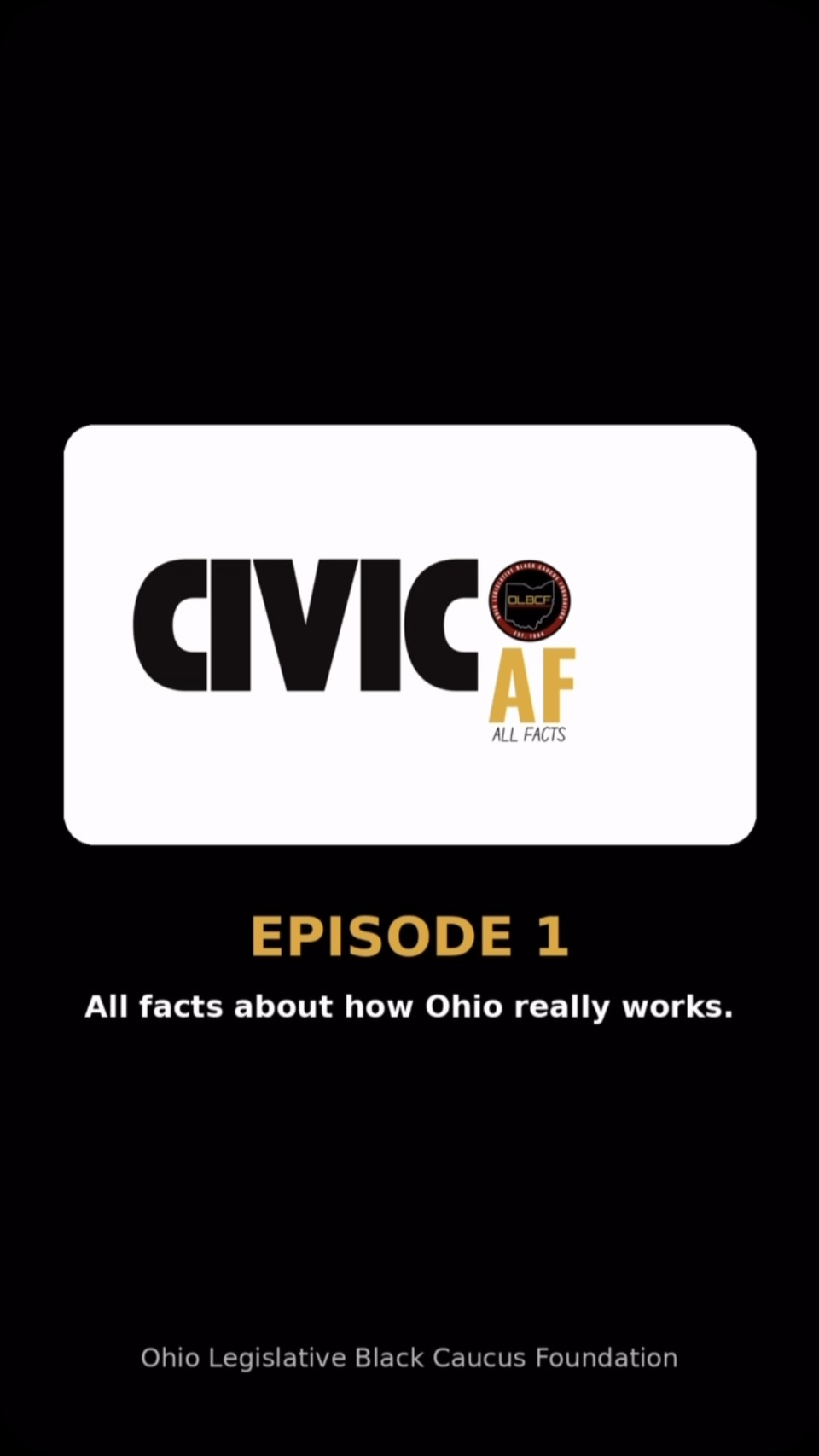 On Juneteenth, freedom isn’t just history, it’s our power right now. 🗳️
The full first episode of CIVIC AF (All Facts) is here. The folks who sit elections out, and how your rent, your schools, your healthcare are all government at work.
603,000 Black Ohioans don’t vote in our midterms. This is for them. They’ve been political with your life. Now it’s your turn.
▶ Watch the full episode below.
#Juneteenth #CivicAF #BlackCivics #KnowYourPower #VoteOhio OLBCF BlackOhio