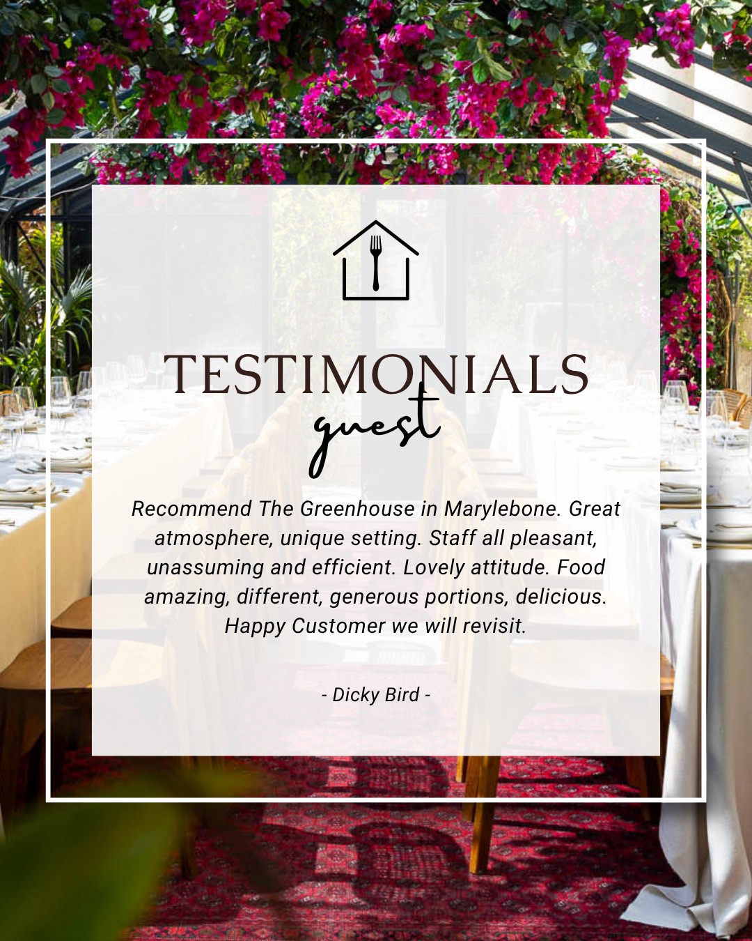 Words like these mean everything to us. 😍 Thank you for spending time with us at The Greenhouses, Marylebone. We look forward to welcoming you back.