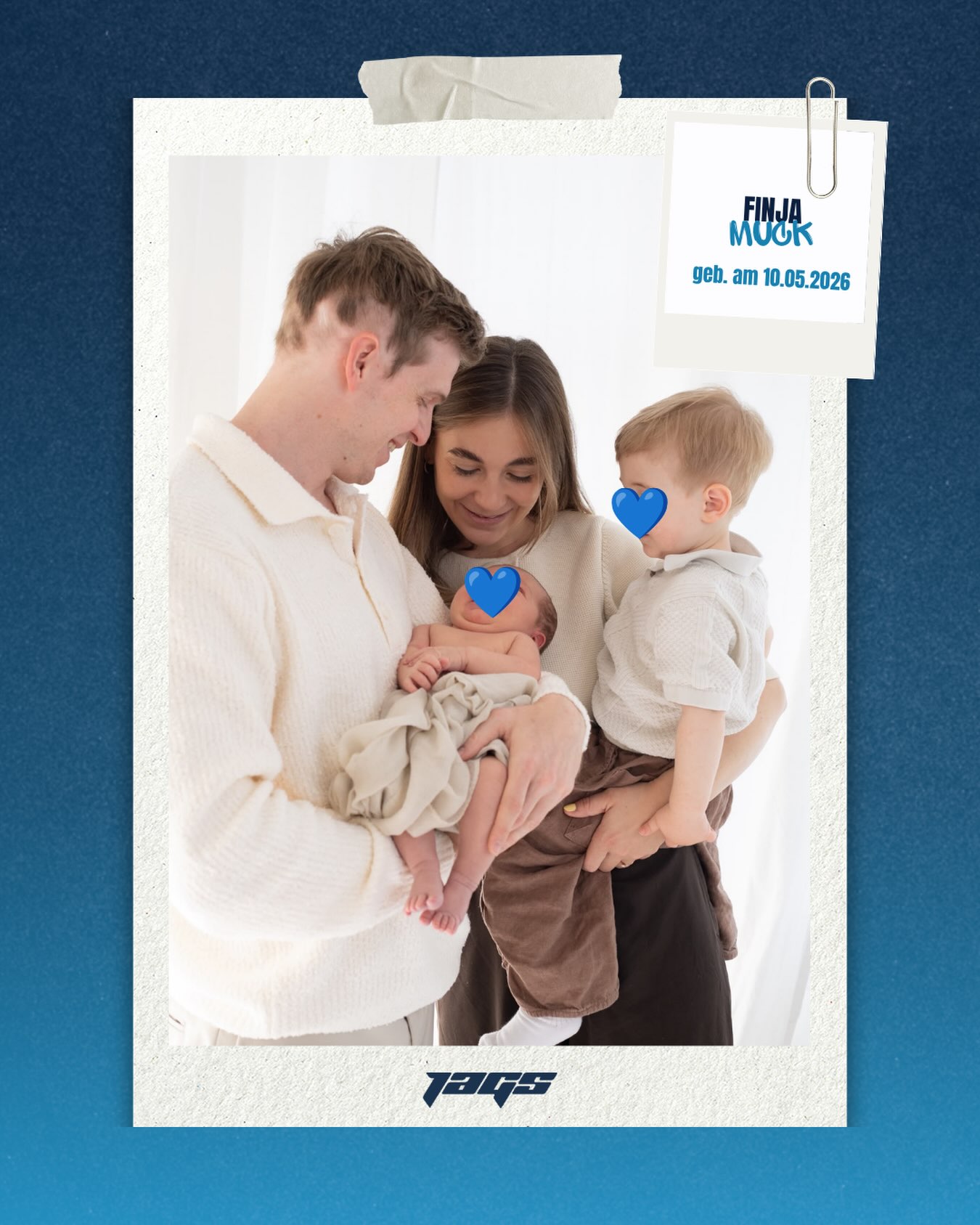 Die JAGS-Family ist wieder ein Stรผck gewachsen ๐
Herzlich willkommen, Finja โ wir freuen uns riesig mit Lea, Raphi & Mรคxi und gratulieren euch ganz herzlich zu eurem Family-Zuwachs! ๐
#wearejags