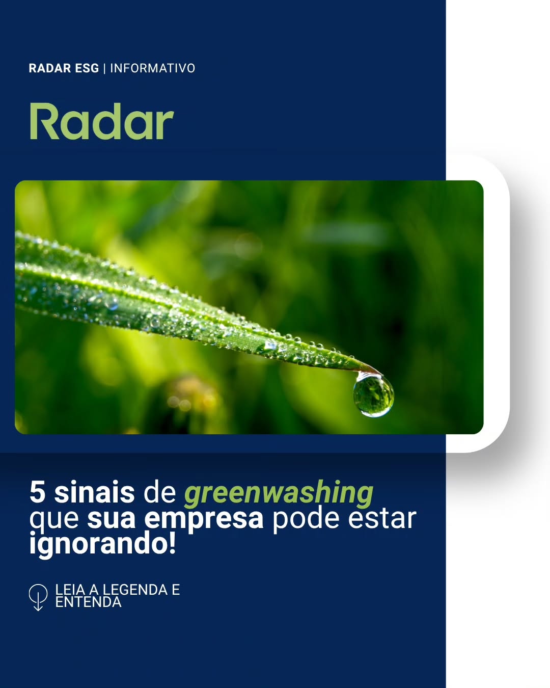 Greenwashing (ou "lavagem verde") é uma estratégia de marketing ilusória em que empresas promovem uma imagem ambientalmente responsável sem mudar suas práticas reais. O objetivo é lucrar com consumidores preocupados com a sustentabilidade, mascarando impactos ecológicos negativos ou inações.
5 sinais de greenwashing que sua empresa pode estar ignorando: Fala de ESG sem apresentar dado, Usa termos vagos como “sustentável”, Divulga ações isoladas como estratégia, Não possui metas mensuráveis, Não mostra impactos reais.
Empresas que não possuem indicadores, metas e governança clara acabam transformando ESG em discurso, não em prática. E o mercado já começa a penalizar isso.
#greenwashing #ESG #empresasustentável