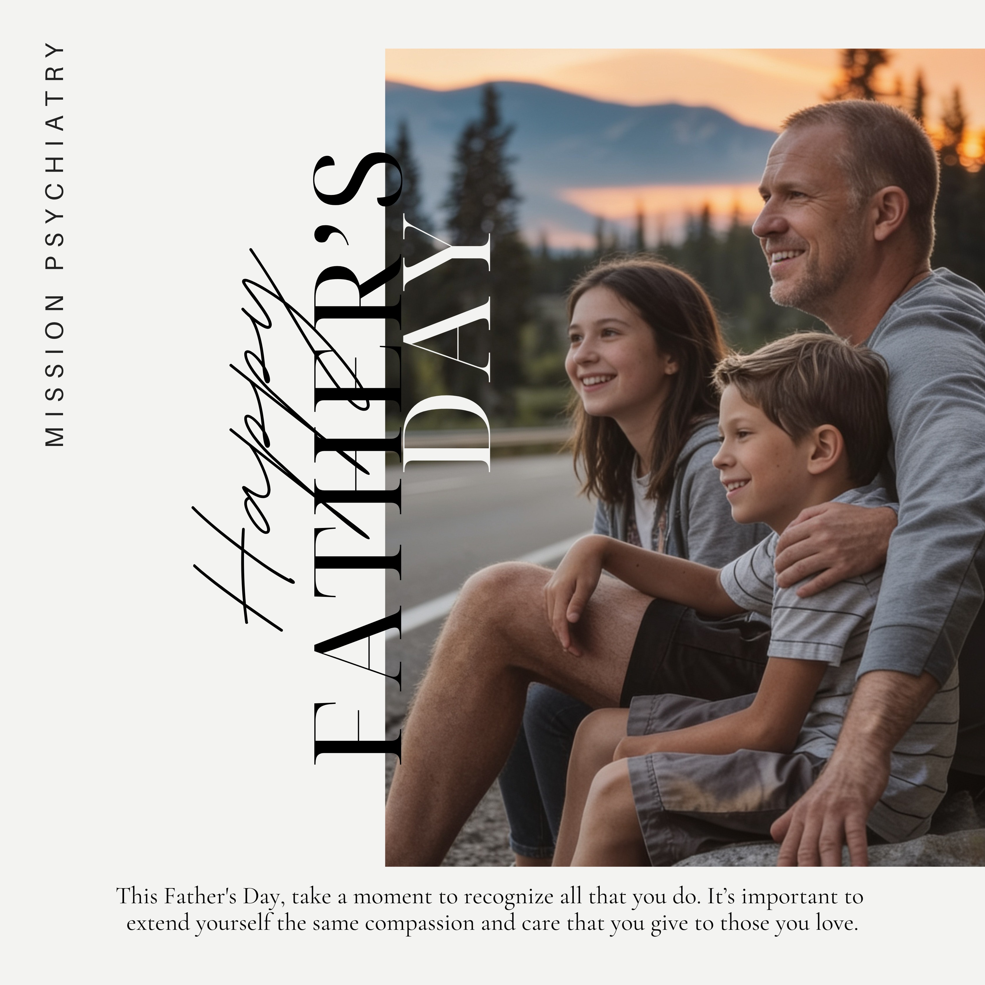 Today we celebrate the fathers, grandfathers, stepfathers, and father figures who dedicate so much of themselves to the people they love. While fatherhood can be incredibly rewarding, it can also bring significant stress and pressure. Providing for a family, balancing work and home responsibilities, supporting loved ones, and carrying the weight of expectations can sometimes feel overwhelming. Too often, men feel they need to handle everything on their own. The truth is that asking for help is a sign of strength, not weakness. Taking care of your mental health allows you to show up as your best version for your family and for yourself. If you're feeling stressed, burned out, anxious, or overwhelmed, know that support is available and you don't have to carry the burden alone. This Father's Day, we encourage all fathers to make their mental well-being a priority. You matter, too.