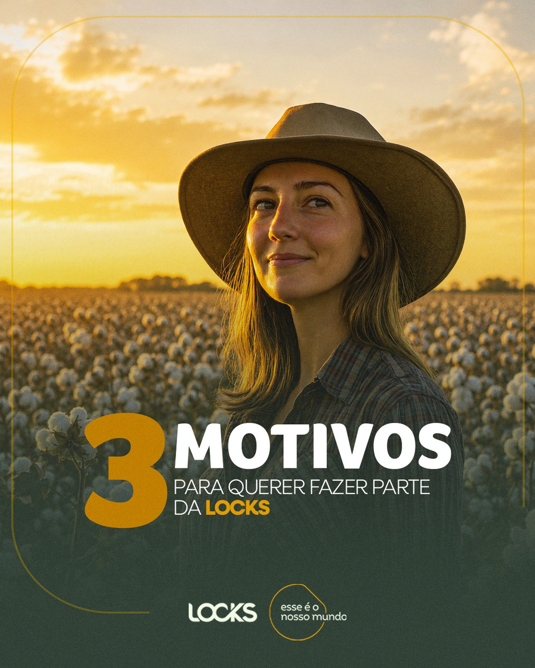 Na Locks, tecnologia, aprendizado e sustentabilidade fazem parte da rotina de quem constrói o agro todos os dias.
Aqui, carreira também é crescimento, prática e compromisso com o futuro.
Locks #CarreiraNoAgro #TrabalheConosco #Agronegócio #Desenvolvimento