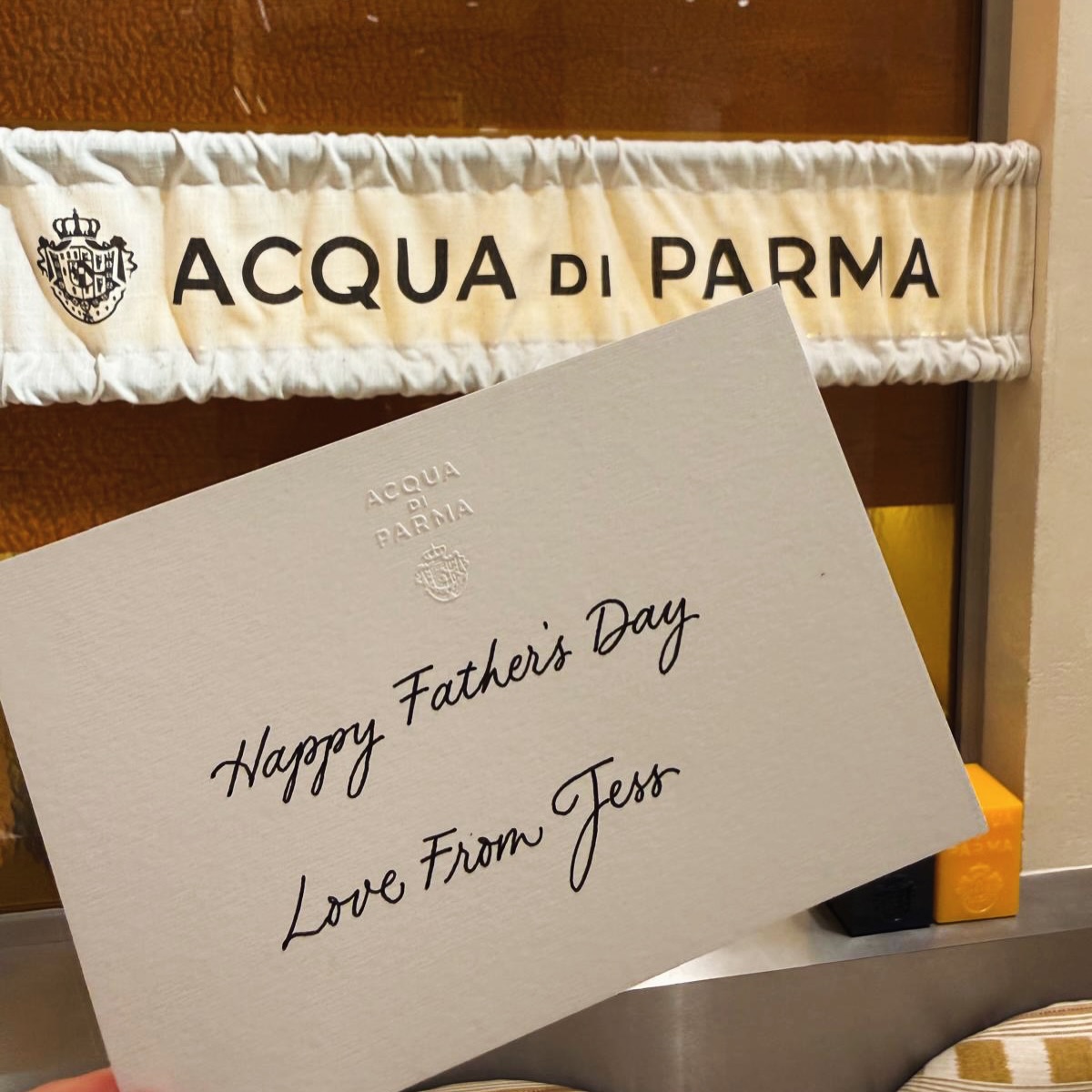 A lovely day spent at Harrods yesterday with Acqua di Parma, hand-writing Father’s Day messages for customers.
From heartfelt thank yous to funny family memories, every note was unique. It’s always a privilege to help people express what they want to say in a way that feels personal and lasting.
Surrounded by the beautiful new Buongiorno and La Riserva fragrances, it was the perfect setting for a day of thoughtful gifting and elegant details.
#AcquaDiParma #Harrods #LuxuryPersonalisation #CalligraphyArtist #FathersDayGifts @harrods