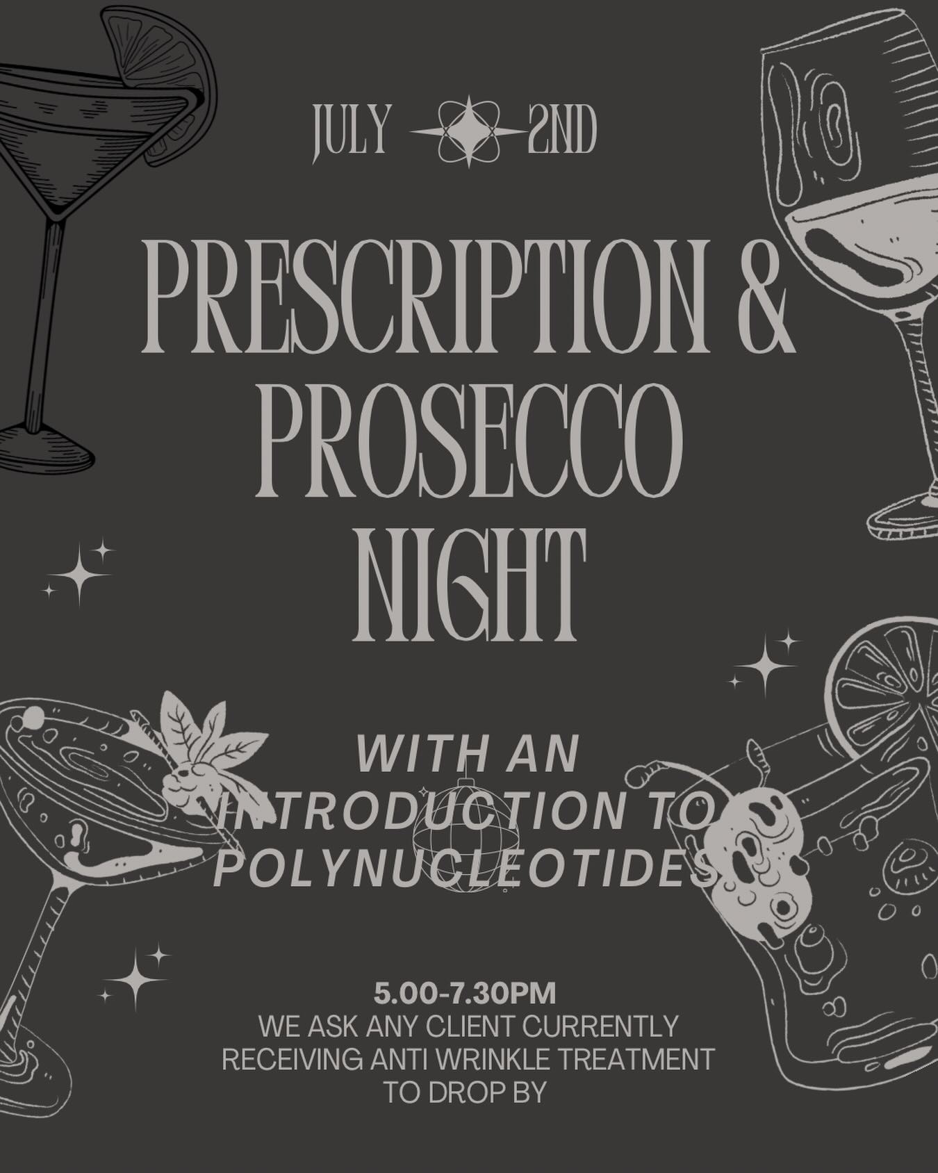 PRESCRIPTION CALL for all our clients who have anti wrinkle treatment - please message Rachael on WhatsApp 07734713205 RSVP
NEW CLIENTS WELCOME 🤍
As always we have some goodies up for grabs and lots of information on the most popular regenerative treatment POLYNUCLEOTIDES with SUMMER SPECIALS. @cmplxonsbycharleneadele will be there answering all your questions regarding stretch marks, scar camouflage/ post surgery treatment
So grab your girls or guys and join us!
THURSDAY 2ND JULY 5pm -7.30pm
With Rachael , Dr Rob & Charlene
X