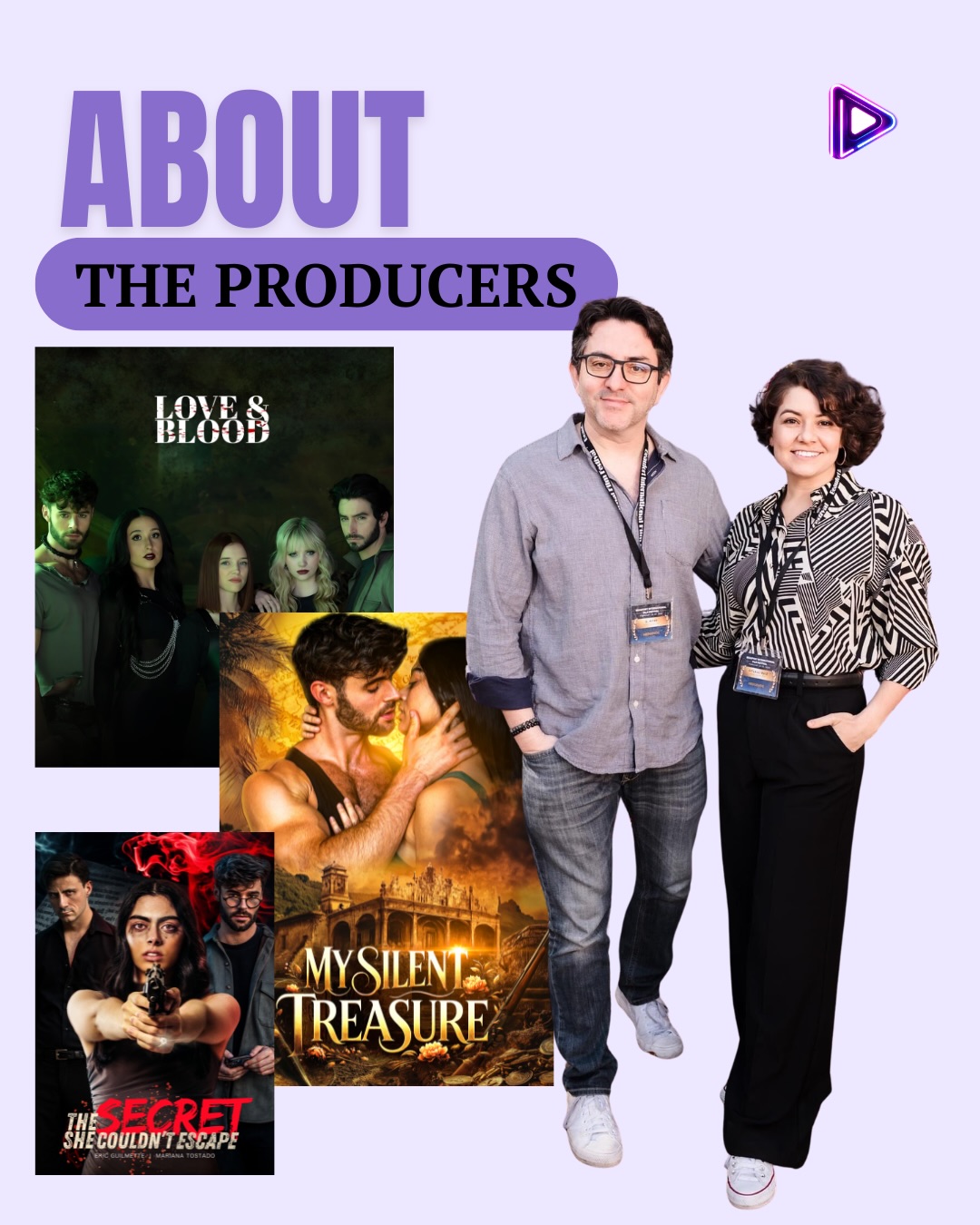 Hi! We’re the owners of Purple Light Pictures, as well as the directors and producers behind our drama series.
Swipe to learn more about our experience and journey in the film industry, especially in the world of vertical drama.
Visit our website through the link in bio to check out our shows.
@d.mitry_official
@citlalli.a.ruiz
#verticaldrama #shortdramas #miniseries #verticalshorts