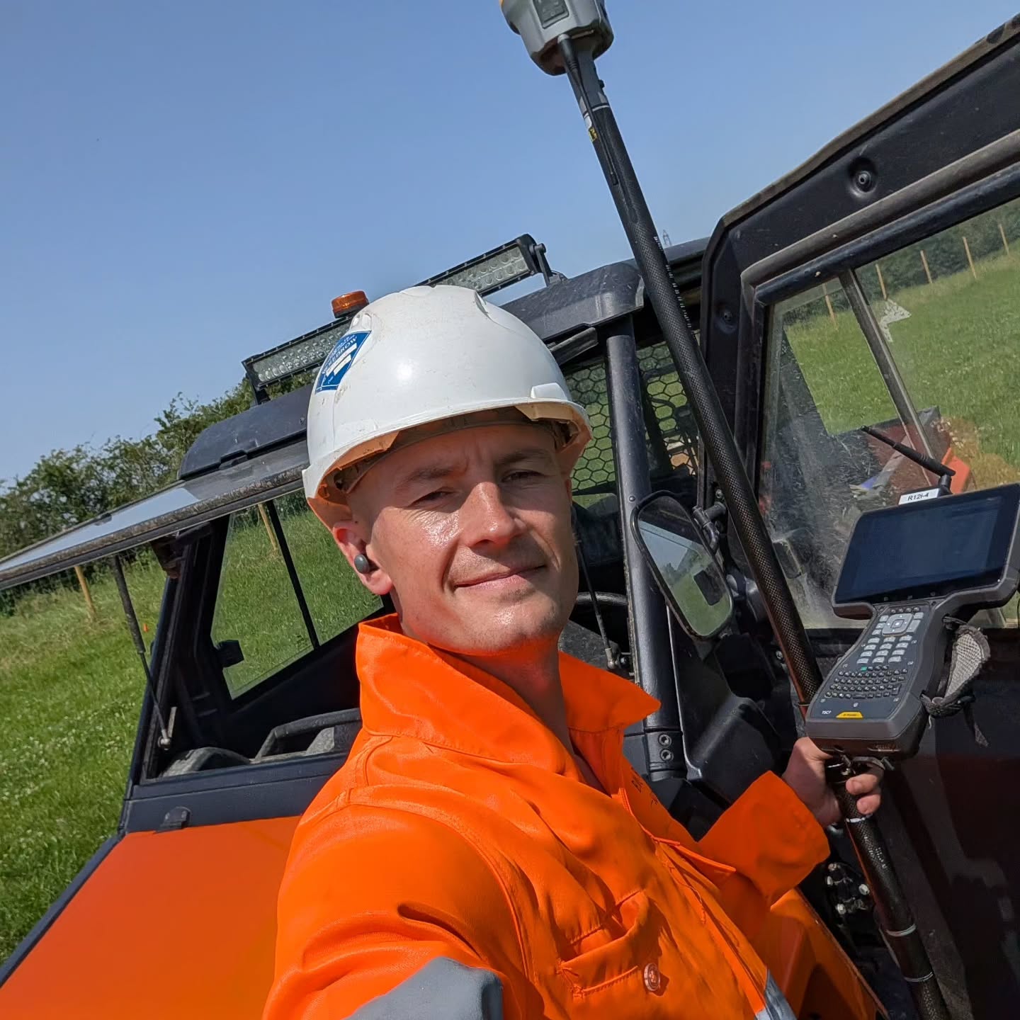 Absolutely loving this weather ☀️ - Gloucester today and tomorrow carrying out essential setting out for a valued client 🫡 #TrimbleR12i #SettingOut #Surveying
