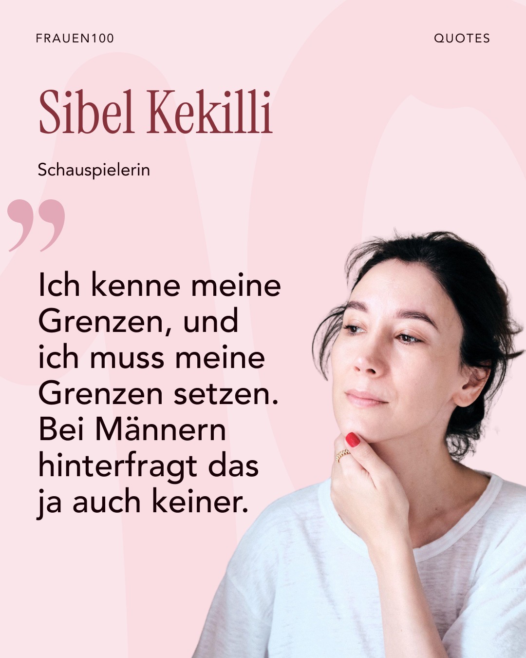 "Ich kenne meine Grenzen, und ich muss meine Grenzen setzen. Bei Männern hinterfragt das ja auch keiner."
Sibel Kekilli hat mit der ZEIT gesprochen - und dabei zum ersten Mal offen über die Gewalt geredet, die sie in ihrer Familie erlebt hat. Über Jahre. Als Kind, als Jugendliche, als junge Frau.
Was bleibt, ist kein Opfernarrativ. Sondern eine Frau, die ihren Weg raus gekämpft hat - aus einem Elternhaus voller Kontrolle und Angst, in ein selbstbestimmtes Leben. Und die heute klar benennt, was viele Frauen täglich erleben: dass Grenzen setzen bei ihnen als Schwäche, als Konflikt, als Problem gilt. Während es bei Männern einfach Selbstverständlichkeit ist.
Das ganze Interview findet ihr in der aktuellen ZEIT (Nr. 27/2026) - es lohnt sich.
#frauen100 #femaleempowerment #gewaltgegenfrauen
Foto Credit: A.Dauerer