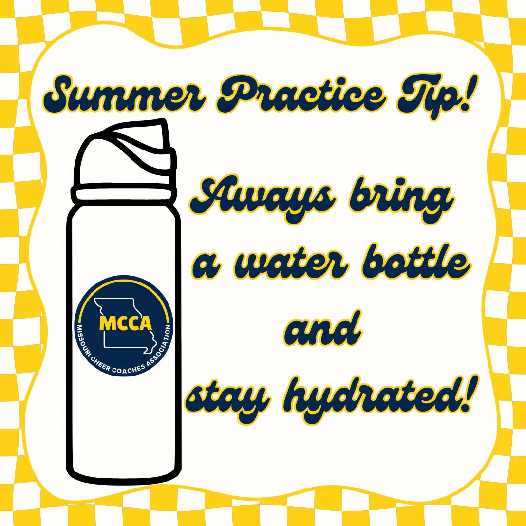 TIP TUESDAY 💛💙
Stay extra hydrated during the hot summer months and always have a water bottle at practice ☀️