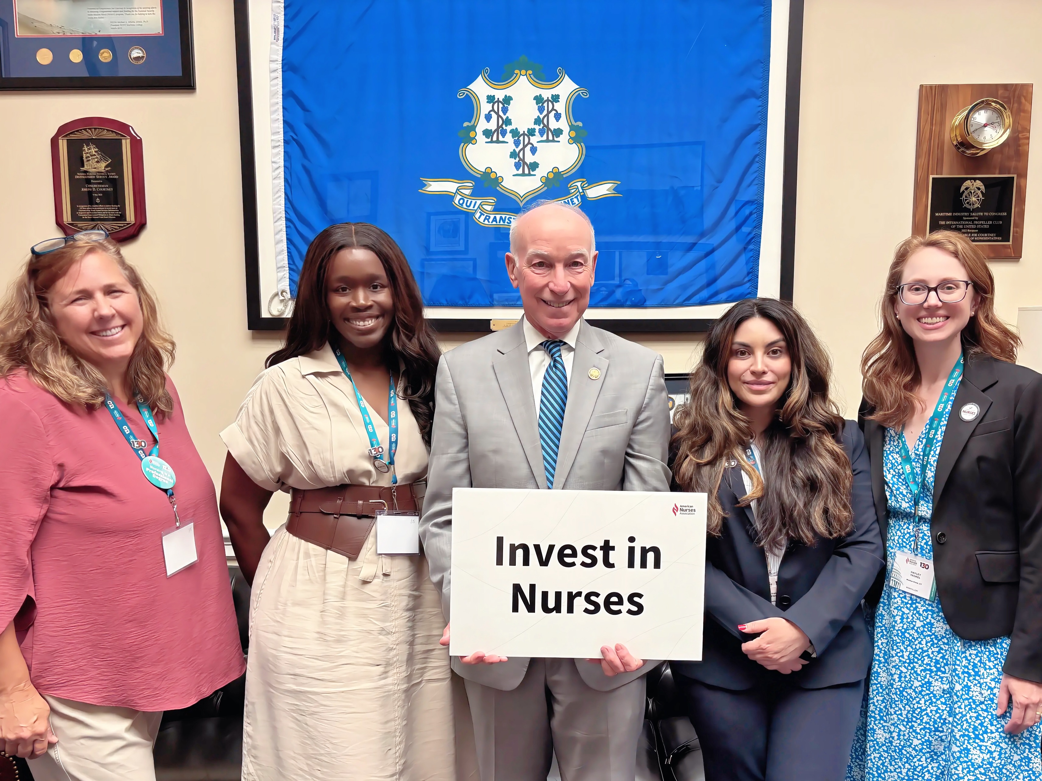 CT nurses are in D.C.!
Weāre here for ANA Membership Assembly and Hill Day, bringing Connecticut nursesā voices directly to our federal legislators.
Our CNA delegation split up for meetings on the Hill, and I had the opportunity to meet with U.S. Representative Joe Courtney, a true nurse champion and sponsor of the Workplace Violence Prevention for Health Care and Social Service Workers Act.
We are so grateful for Rep. Courtneyās continued leadership and his commitment to protecting nurses and health care workers from violence in the workplace.
This is why showing up matters. Nurses belong in these conversations, and CT nurses are here making sure our voices are heard.
@americannursesofficial
@repjoecourtney
@ctnurses
#CTNurses #ANAHillDay #ANAMembershipAssembly #NurseAdvocacy #WorkplaceViolencePrevention