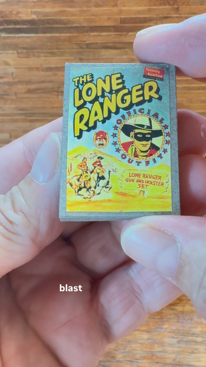 Well hello there mini friends and partners! I wanted to share this unboxing of a vintage style costume kit in miniature that a kid may have enjoyed in the 1950s. This piece is part of the Lucy Seiler collection and is featured in one of the remaining lots that will be offered over the next several weeks as I wind down the sale of pieces from this collection and get ready for my next event. Sign up for my newsletter updates there's a link in my bio to learn more as it's the best way to know what's happening with my auction sales and events! #Dollhouse #TheLoneRanger #miniature #classictv