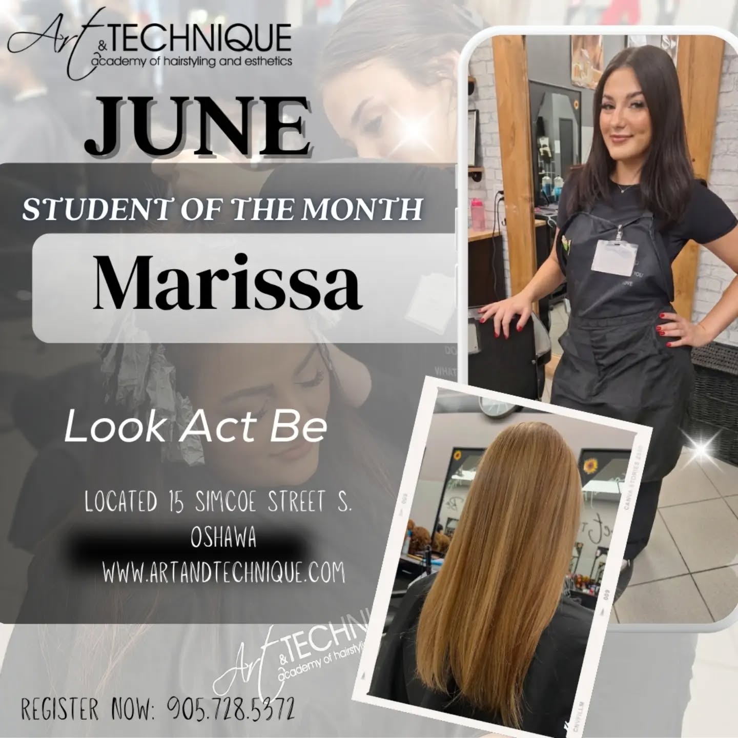 Marissa takes the spotlight as Art & Technique’s Student of the Month for June!! 🎉👏
Congratulations, Marissa— your hard work, dedication, and passion for hairstyling truly shines. ⭐️
#StudentOfTheMonth #ArtAndTechniqueAcademy #HairStudents #FutureStylist
#HairstylistLife
@xhairbymarissa