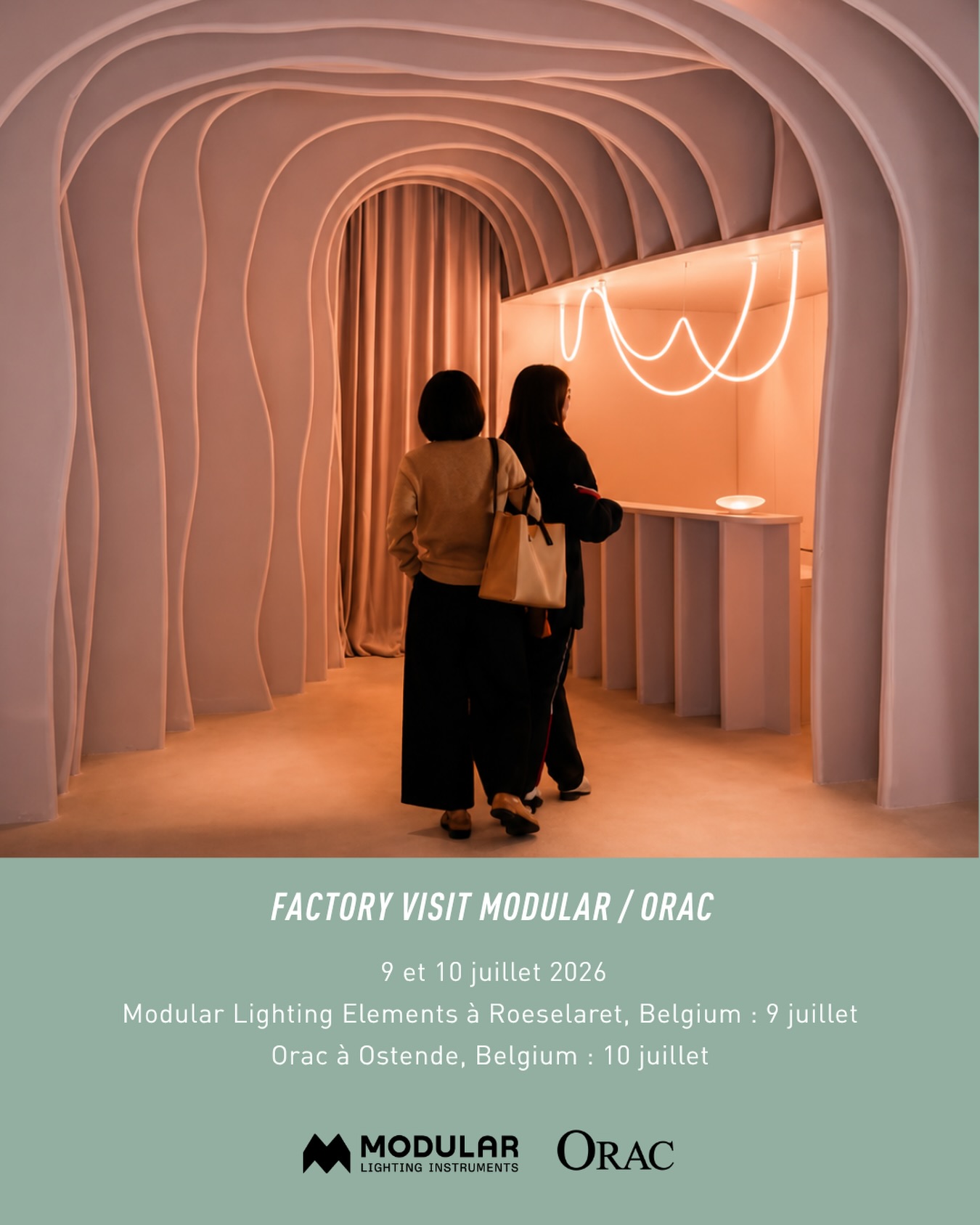 Deux jours. Deux fabricants de référence. Une immersion exclusive au cœur de l’innovation belge.
Les 9 et 10 juillet, Archi Box emmène un groupe de 10 architectes et architectes d’intérieur luxembourgeois et de la Grande Région à la découverte de @supermodular et @orac_benelux
Au programme : visite de showroom et d’usine, présentations techniques, échanges avec les équipes, découverte des dernières innovations et moments de convivialité entre professionnels.
Une occasion unique de découvrir l’envers du décor de deux marques qui façonnent l’univers de l’architecture et du design.
Informations et inscriptions via notre site web
#Archibox #ArchiTour #DesignCommunity #ArchitectureNetworking