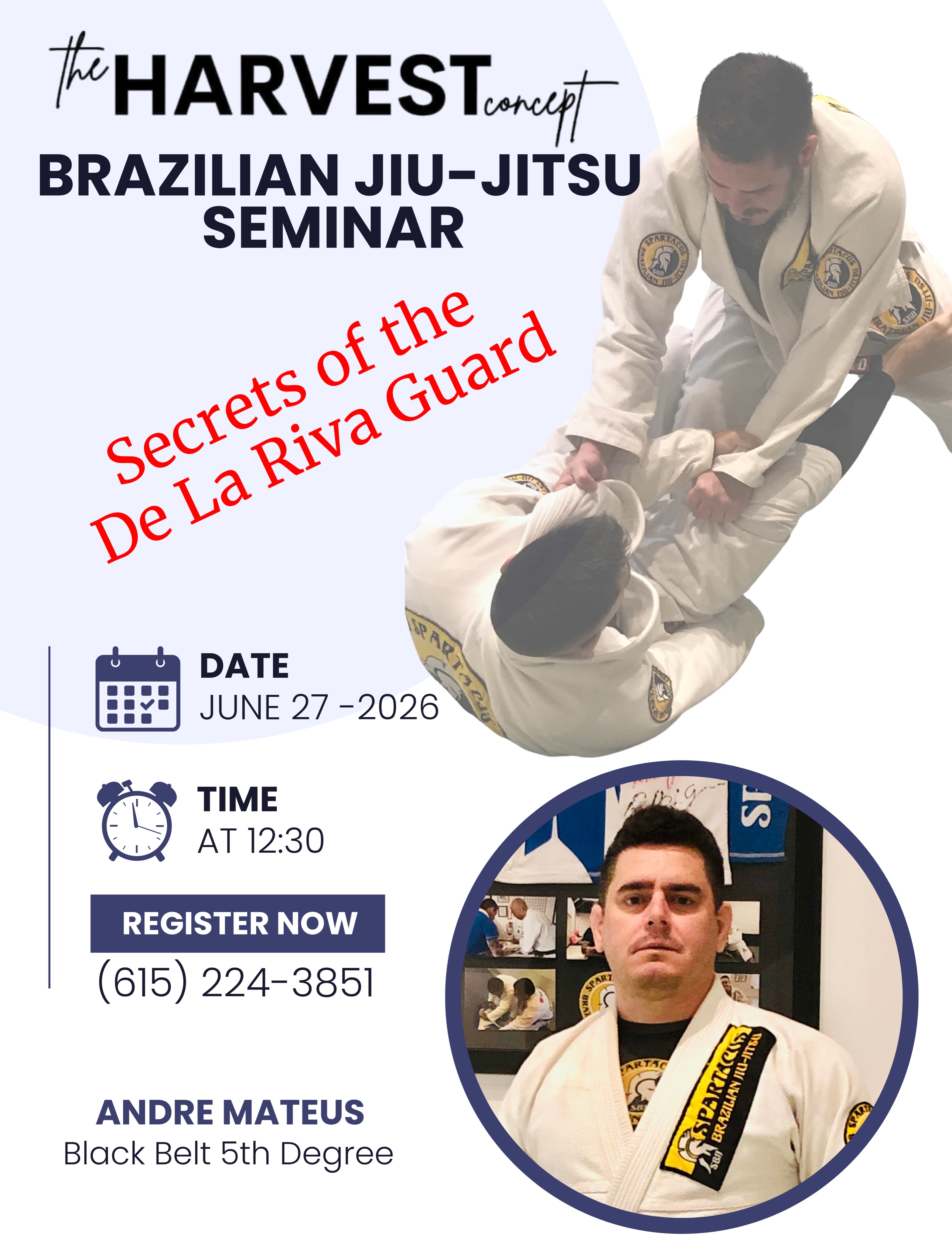 Don’t miss this special opportunity this Saturday at Harvest!
Join us for a 2-hour seminar filled with high-level instruction, great training, and an opportunity to learn directly from a world-class instructor.
Seminars like this are one of the best ways to accelerate your growth. You get to step outside of your normal routine, explore new ideas, refine your techniques, and gain deeper insight into the art from someone who has dedicated their life to mastering it.
Whether you’re looking to sharpen your skills, expand your knowledge, or simply experience a different level of training, this is an event you won’t want to miss.
These opportunities don’t come around every day, and they’re one of the things that make being part of the Harvest community so special.
🗓️ This Saturday
⏱️ 2 Hours of Training
💲 $100
Reserve your spot today!
https://us.wellnessliving.com/rs/book-process.html?id_book_process=2&id_class_tab=2&k_class_tab=22016&dt_date=2026-06-27+17%3A30%3A00&k_class_period=18111659&k_business=314445&id_mode=1
Come train. Come learn. Come grow. #jiujitsu #bjj #seminar #franklintn #bjj