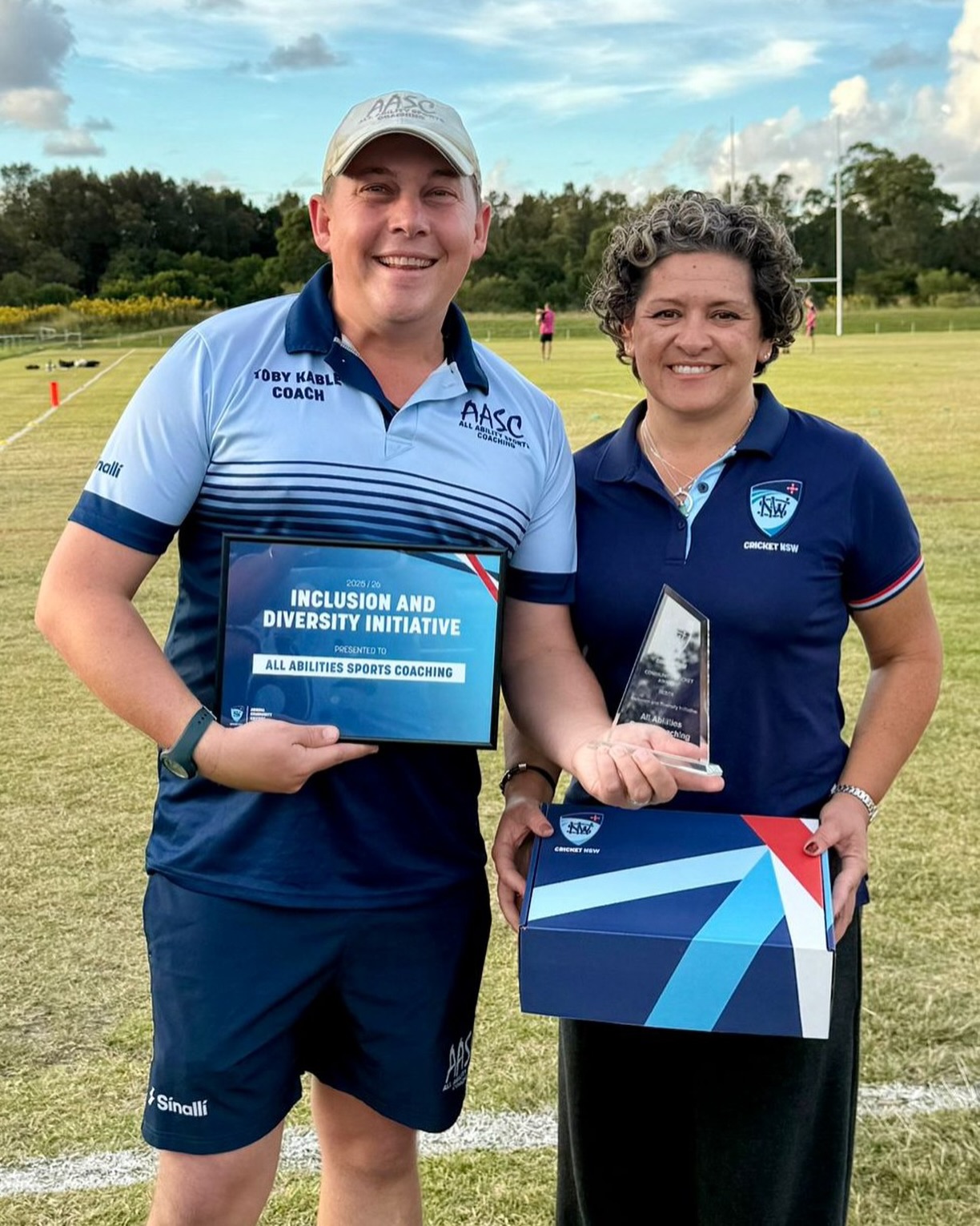 Congratulations to the incredible team at @AllAbilitySportsCoaching on an outstanding achievement! 👏🏏
Winning both the @CricketAustralia 2025–26 Inclusion & Diversity Initiative of the Year and the @CricketNSW Inclusion & Diversity Initiative is a testament to the life-changing impact they’re making through cricket. Their innovative Personal Best (PB) Target Cricket model is creating genuine opportunities for people of all abilities to experience success, confidence and belonging in our game.
Taverners Australia is proud to support initiatives that make sport more inclusive and accessible, helping ensure everyone has the chance to play, connect and thrive.
Congratulations to Toby, Jas, the entire AASC community and Hunter Taverners on this well-deserved recognition! 💙
#TavernersAustralia #SportForAll #CricketForEveryone #Inclusion #CommunityCricket