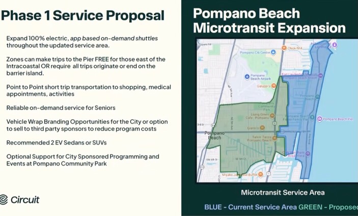 🏖️ FREE RIDES TO THE BEACH ARE COMING TO DISTRICT 3! 🚍
Last night, we approved the expansion of Circuit transportation service to many #District3IsThePlaceToBe neighborhoods.
If you live in the highlighted green area, you’ll soon be able to call an on-demand Circuit vehicle on Fridays, Saturdays, Sundays, and holidays that will pick you up at your home and take you directly to the beach for free.
🅿️ No parking hassles
🚙 No circling for a spot
💰 No beach parking fees
The pilot program will utilize two new air-conditioned vehicles: a VW Buzz and a Ford Transit van. There will also be park-and-ride options available from City Hall and a designated lot in Old Town.
As your Vice Mayor and District 3 Commissioner, one thing I’ve heard over and over from residents is that we’re the ones who actually have to drive to the beach and pay to park there. This pilot program is designed to make getting to our beach easier, faster, and more affordable for the people who live here.
The best news? This program is funded through beach parking revenues that many of you have contributed to over the years. There is no impact on property taxes.
I’m excited to finally bring this option to District 3 and can’t wait to see how the pilot project works.
What do you think? Will you use it? I want to hear from you!
#District3IsThePlaceToBe #PompanoBeach #ResidentsFirst