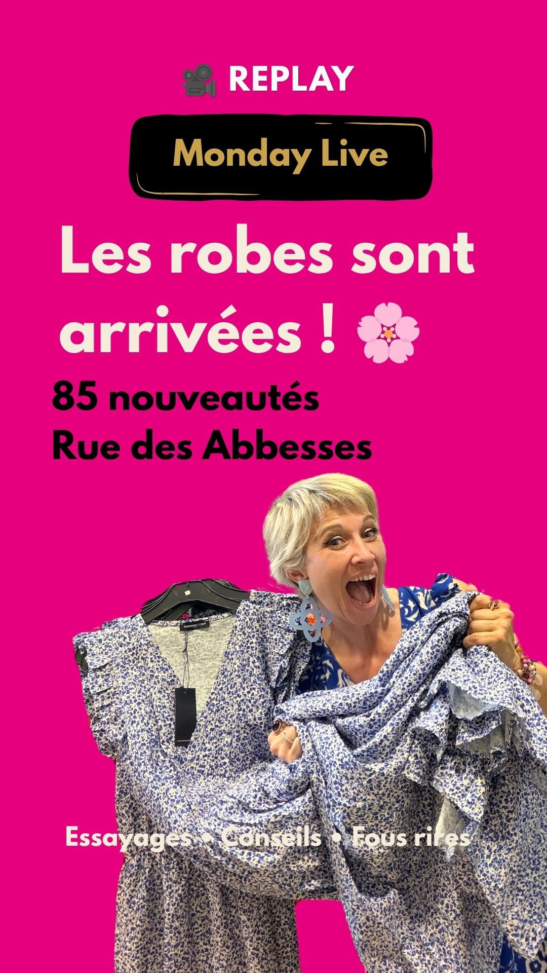 Monday Live : les nouveautés Rue des Abbesses sont arrivées ! ✨
Plus de 85 robes à découvrir, des imprimés de l’amour à faire chavirer les cœurs, des essayages en direct et, comme toujours, tous mes conseils morphologie et colorimétrie pour vous aider à trouver LA robe qui vous ressemble. 🌸
Si tu as raté le live, installe-toi confortablement, le replay t’attend ! ☕💕 Toute la sélection est disponible sur la boutique en ligne dans la rubrique « Les pépites du live ».
✨ Bonus track : merci à cette charmante personne qui m’a gentiment qualifiée de « bizarre » pendant le live. Apparemment, vous n’étiez pas dignes d’être mes petites pépites… ❤️
Parce qu’ici, on préfère les femmes qui osent les couleurs, les imprimés… et surtout la bienveillance. Et à en croire vos centaines de messages, on est sacrément bien entourées. 🥹🧡
#comtessedeblois #liveshopping #ruedesabbesses #oserlescouleurs #imprimesdelamour