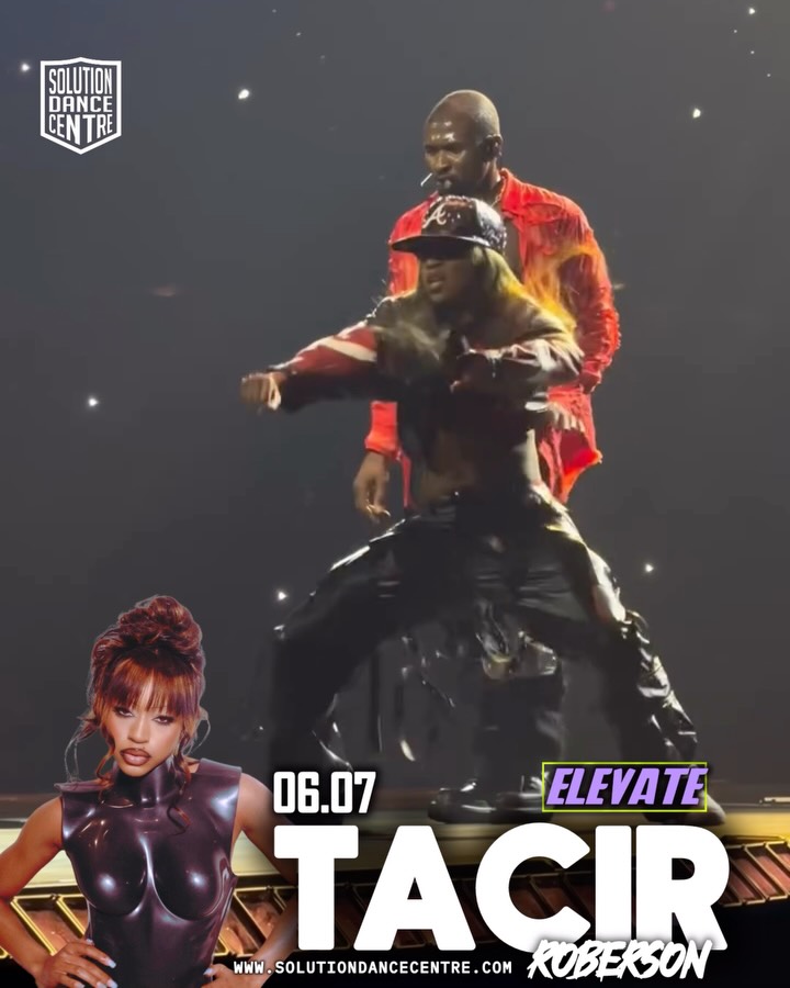Tacir is on tour this summer and back in our studio! 🚀🔥
@tacir.r - who has worked with Beyoncé, Jay-Z, Missy Elliot, Rihanna, Chris Brown, Usher, and more - is coming to Solution Dance Centre for an exclusive 90-minute workshop and Q&A✨
This is your chance to: ELEVATE
🎟️ Tickets now available www.solutiondancecentre.com
📆 Monday, 6 July 19:00-21:00
🏠Solution Dance Centre Zaandam, The Netherlands 🇳🇱
#danceworkshop #elevate #elevateyourmovement #solutiondancecentre #zaandam
