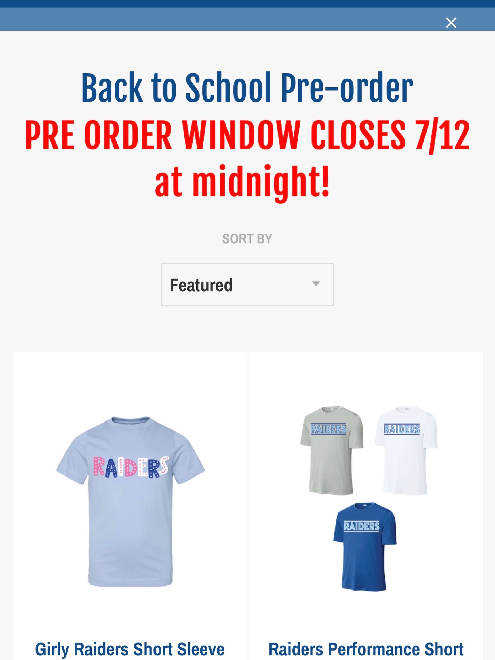👕 The Raiderwear Store is now OPEN!
Show your Raider pride by ordering your official Raiderwear before the store closes on July 12. Don’t miss your chance to grab this year’s approved Raider gear!
📅 Order Deadline: July 12
🔗 Order Here: https://haraiderwear.com/collections/back-to-school?page=1
