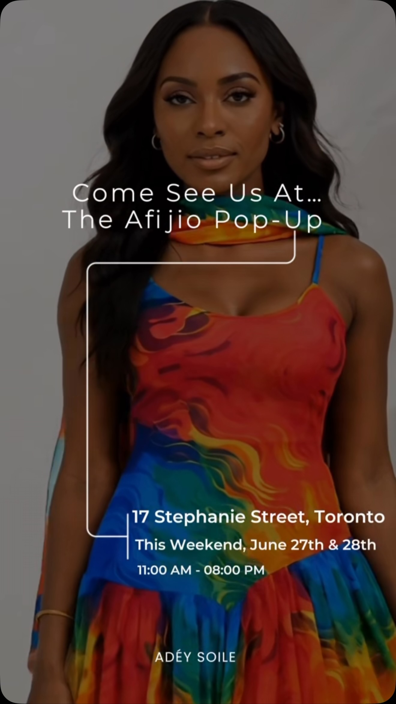 Toronto!!!! Come see us this weekend.
Adéy Soile is joining the @afijjio Pop-Up. Two days. Pieces you won’t find anywhere else to get you Summer ready.
📍17 Stephanie Street, Toronto
📅 June 27th & 28th
🕐 11AM – 8PM
See you there.
www.adeysoile.com | @adeysoile