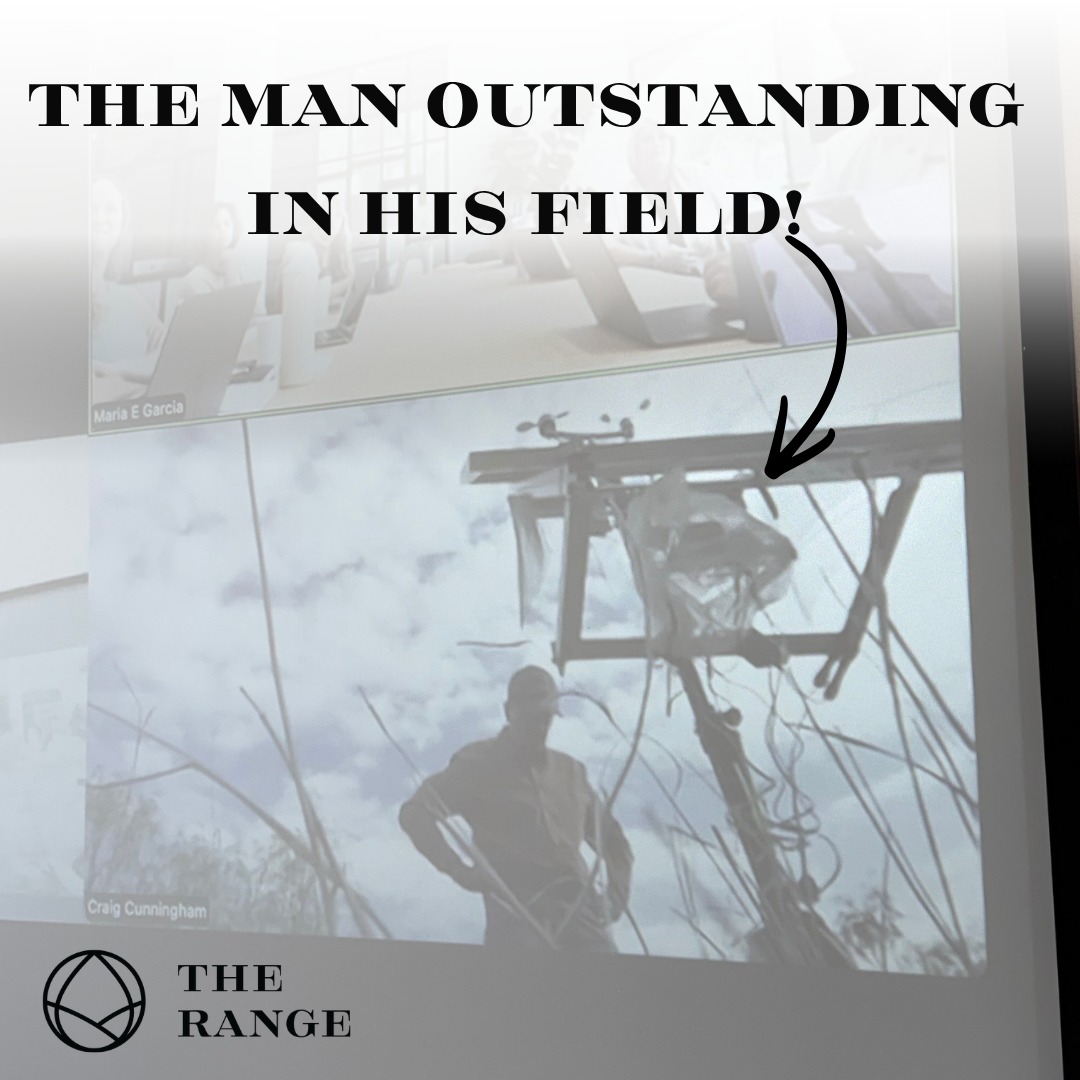 Nothing keeps Craig from getting the job done! During one of our recent standup meetings, Craig joined the call while working on one of our AgriShield sites. That's the kind of dedication it takes to keep projects moving forward, and we're grateful for everything he does behind the scenes.
You could even say he's truly... outstanding in his field. 😆
Thanks for all your hard work, Craig!
#TheRANGE #AgriShield #Wildfire