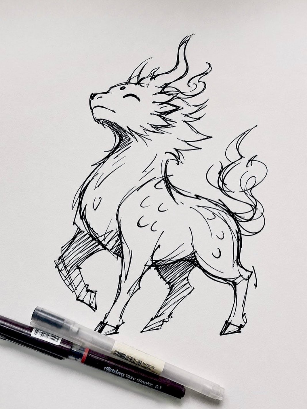 Prompt 4 June: #xiezhi
Host: @artistryink_challenge 🖤
Created by: @silvana_blackink_art
#artistryinkchallenge2026 #artistryinkchallengejune2026 #artistryinkchallengexiezhi #mythology