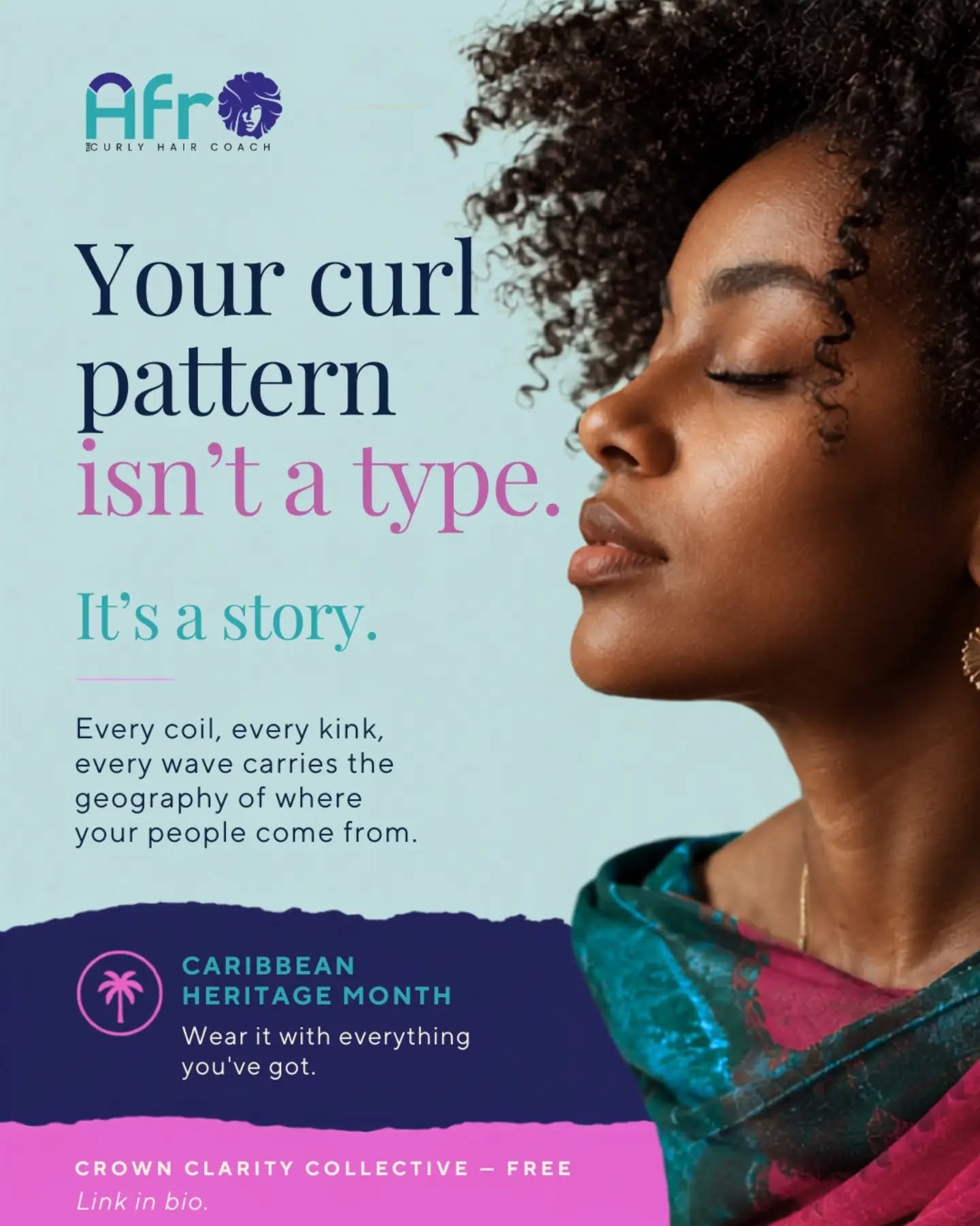 Your curl pattern isn't a type—it's a story. 👑✨
Every curl, coil, kink, and wave carries a legacy of culture, resilience, and identity. Your hair is more than a category—it's part of your journey.
This Caribbean Heritage Month, celebrate your crown, embrace your texture, and wear it with pride. 🌴💙
What's one thing your natural hair journey has taught you? Share below. ❤️👇
#CaribbeanHeritageMonth #NaturalHair #CurlyHair #HairJourney #CurlConfidence TexturedHair HealthyHair LoveYourHair HairCare
