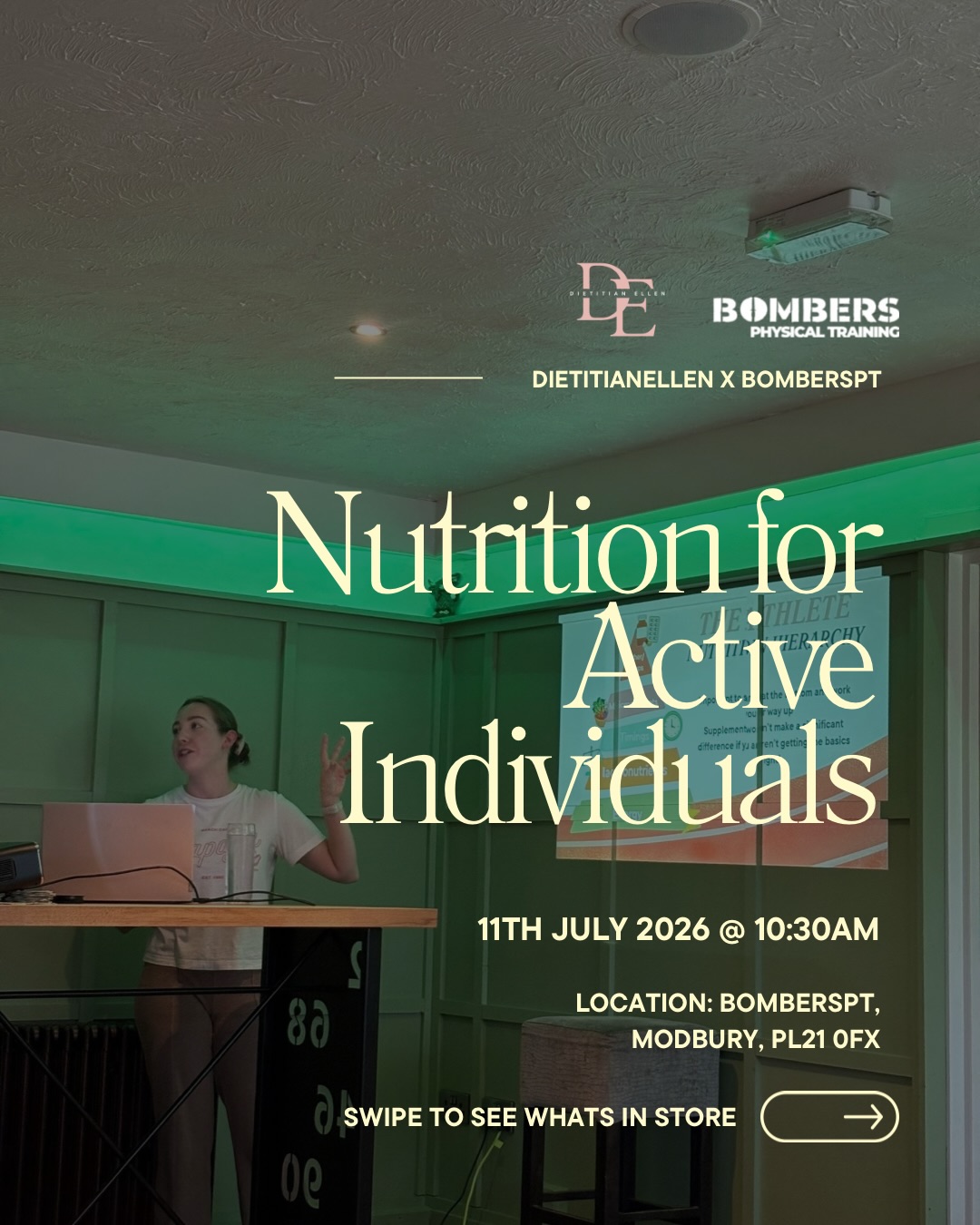 ⭐️NUTRITION WORKSHOP EVENT⭐️
Join myself and the @bomberspt team for a fab new nutrition workshop designed for active individuals ⚡️👏🏼👀👀
📆 11th July 2026
⏰ 10:30am (straight after class 🏋️)
📍 BombersPT, Modbury
💷 £29 - 50% off for the first 6 to book on
What’s in store?
⚡️The low down on what nutrition you need to support your body, health, and performance
👏🏼 Which nutrients to prioritise
🪫 Risks of low energy availability as an active person
👀 How to identify misinformation online - so you don’t get stuck doing something that isn’t going to get you the results you want
📝 Resources to take away to support your nutrition
💬 A supportive community to make changes with
Sound like your kinda thing? Email gym@bomberspt.co.uk to book on 🎟️✅
Can’t wait to see you there! ⚡️🤍
