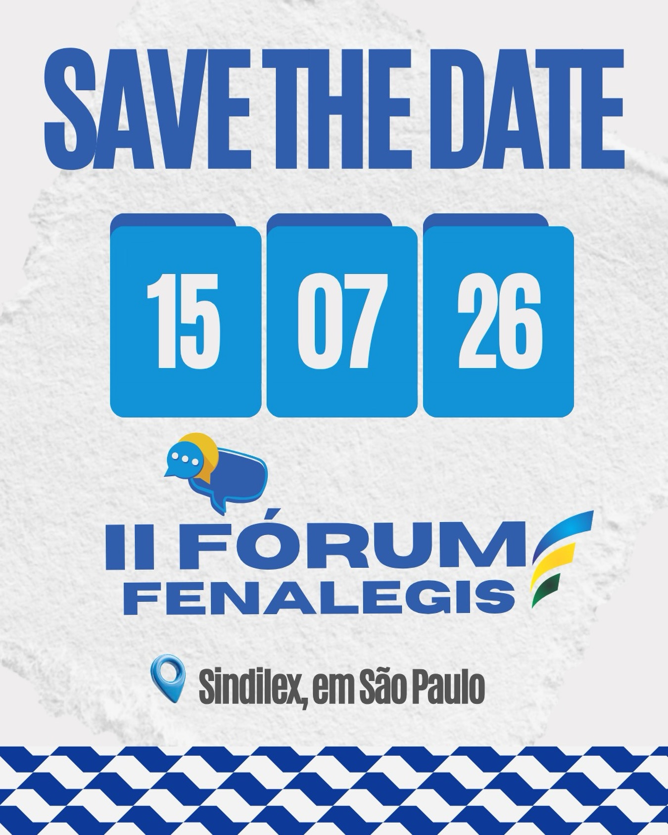 Reserve a data: vem aí o II Fórum Fenalegis!
Um dia para refletir e trocar informações sobre inteligência artificial, saúde emocional no ambiente de trabalho e mais.
Em breve mais informações sobre palestrantes e inscrição. Fique de olho!