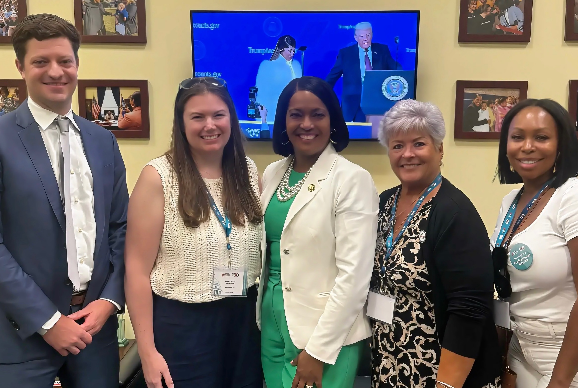CT nurses are on the Hill!
During ANA Hill Day, CT Nurses Association members had the opportunity to meet with U.S. Representative Jahana Hayes and she even surprised our group by joining us in person.
She was warm, welcoming, and incredibly engaged in the issues nurses brought forward. We talked about what nurses are seeing every day, what our patients and communities need, and why nurses must be part of the policy conversations happening in Washington DC.
We are so grateful to Rep. Hayes for taking the time to meet with Connecticut nurses and for being so supportive of the nursing
CT nurses have a voice, and weāre using it!
@americannursesofficial
@repjahanahayes
@ctnurses
#CTNurses #ANAHillDay #ANAMembershipAssembly #NurseAdvocacy #NursesLead
