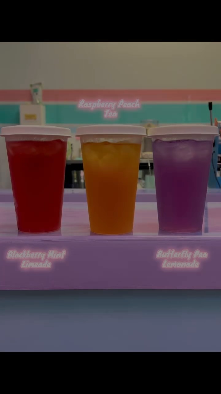 This is our summer lineup! Stop by for our limited summer refreshers☀️⛱️
