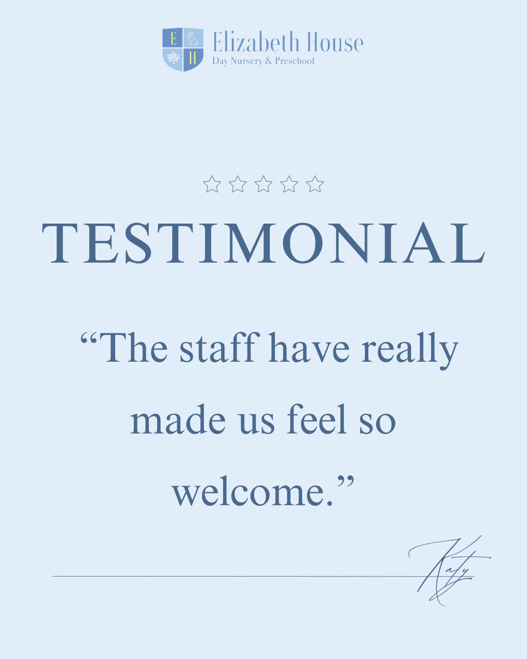"The staff have really made us feel so welcome.โ
Weโre so pleased to hear that families feel welcomed and cared for from the very beginning. Thank you for your kind words.
#preschool #elizabethhousenursery #nursery #earlyyears #eyfs #wallingford #oxfordshire #parenttestimonial #nurserycommunity #happyfamilies