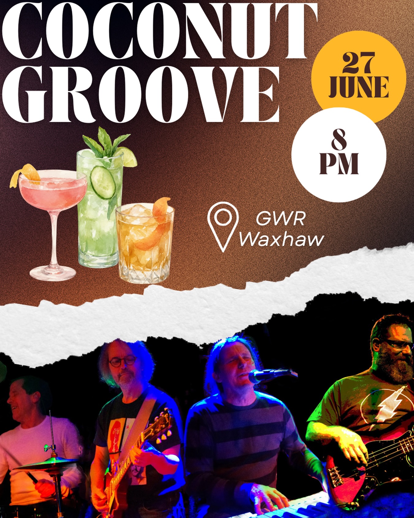 🎶 Tonight in Waxhaw! 🎶
The weekend starts with Coconut Groove bringing the soundtrack for your Friday night! 🌴🍹 Expect feel-good tunes, great cocktails, and the perfect summer vibe.
📅 Friday, June 27
🕗 Music starts at 8 PM
📍 Great Wagon Road – Waxhaw
Round up your crew, grab your favorite drink, and kick off the weekend with live music done right.
Great Wagon Road, Waxhaw — where the cool kids hang out. 🤠🍻
#GreatWagonRoad #WaxhawNC #LiveMusic #FridayNight