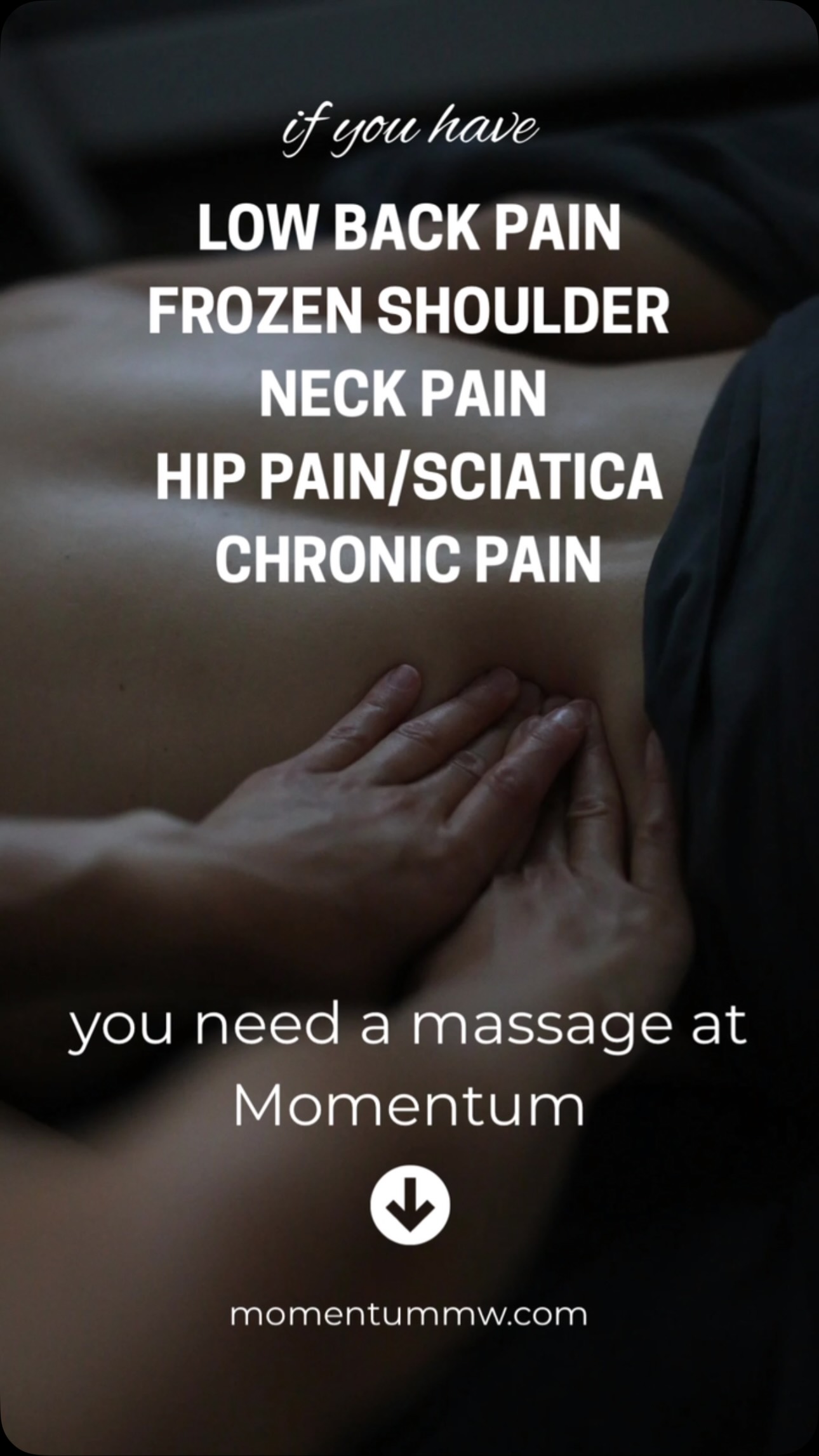 Where clients come when they haven’t found relief anywhere else. Let us help you with the pain and stress you’re carrying. Book your massage with Momentum Massage & Wellness in Larchmont, NY today. Comment MASSAGE for the link or visit momentummw.com.